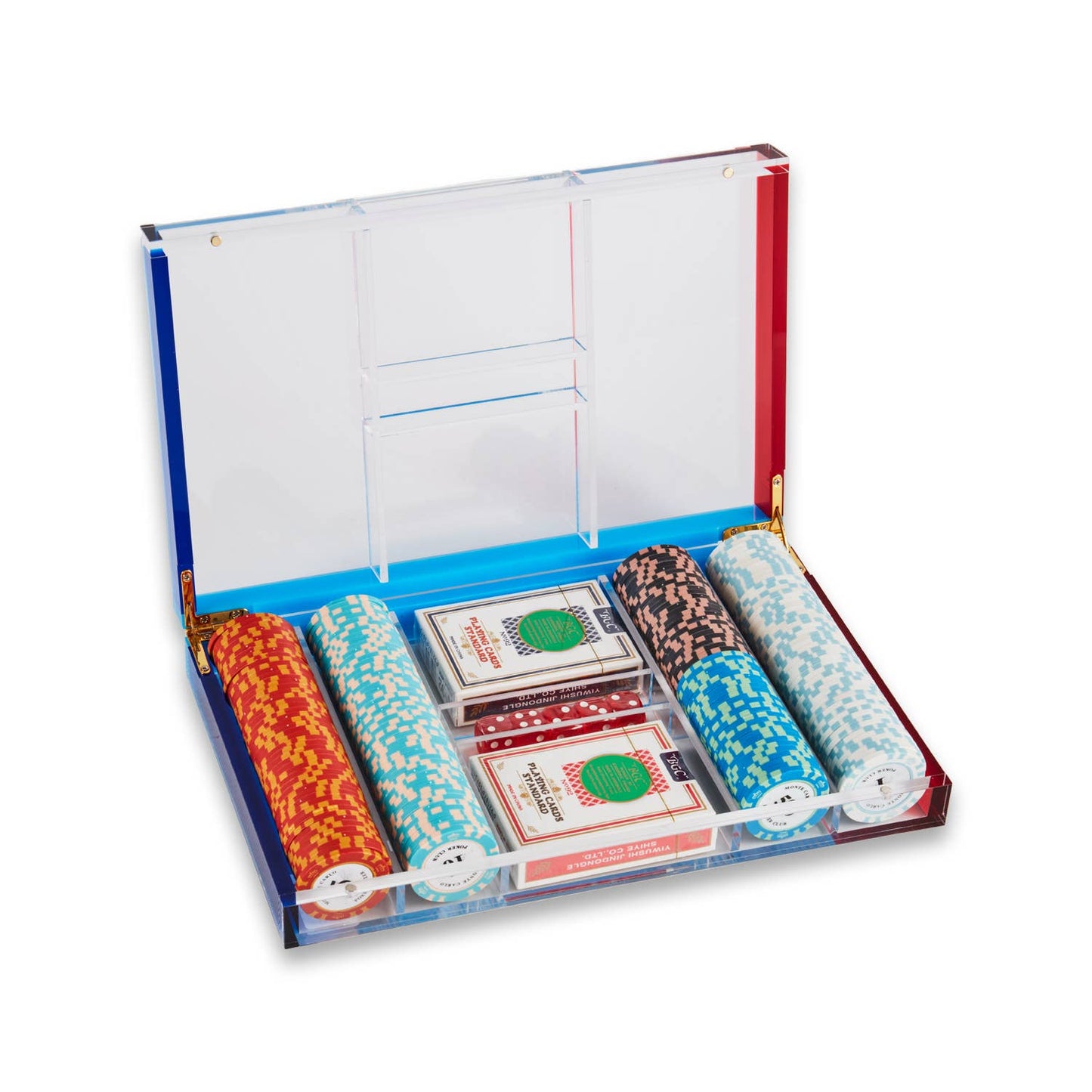 Bey-Berk Acrylic Poker set with 200 Casino Grade Chips
