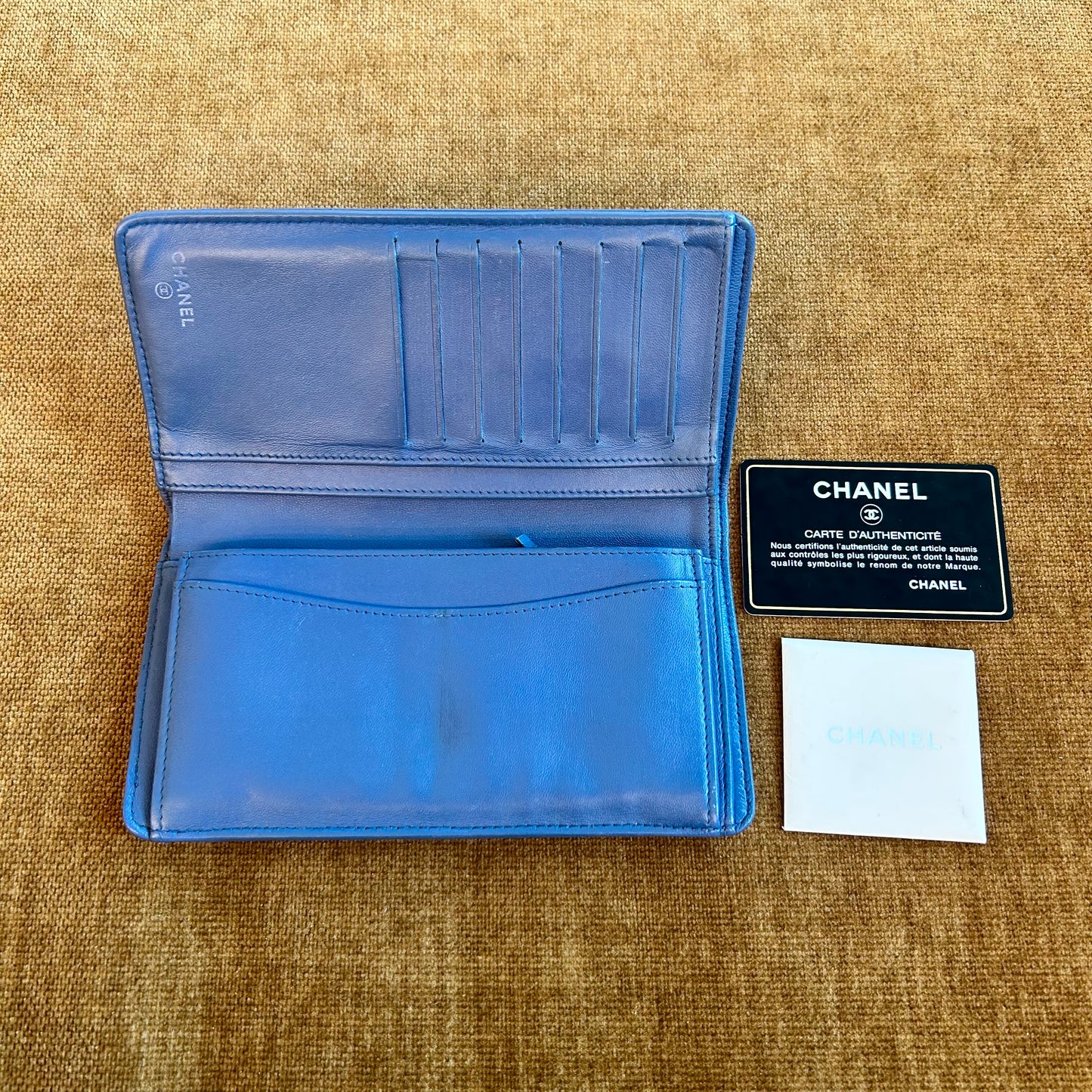 Chanel Quilted Lambskin Leather Wallet