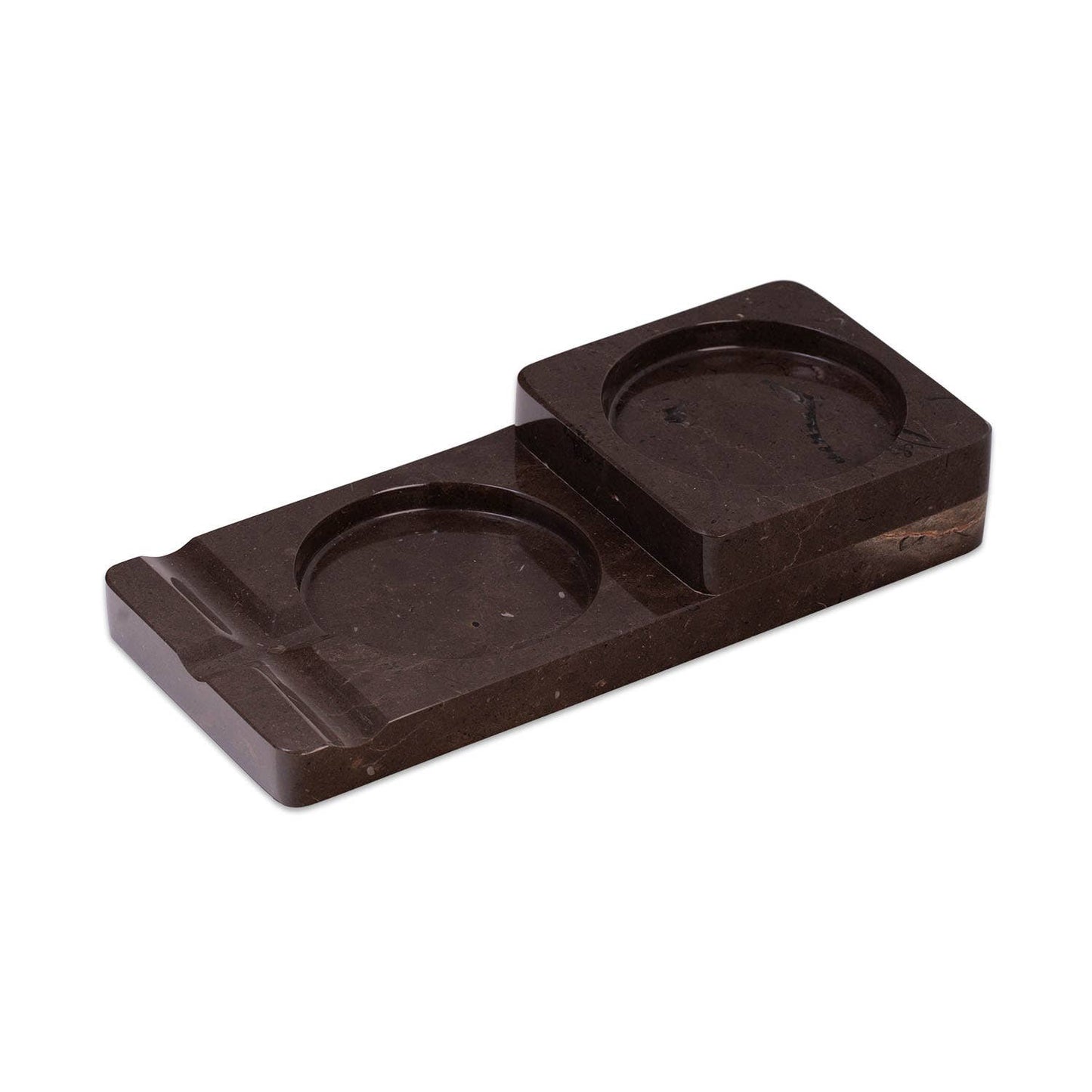 Bey-Berk Liam Marble Ashtray and Coaster