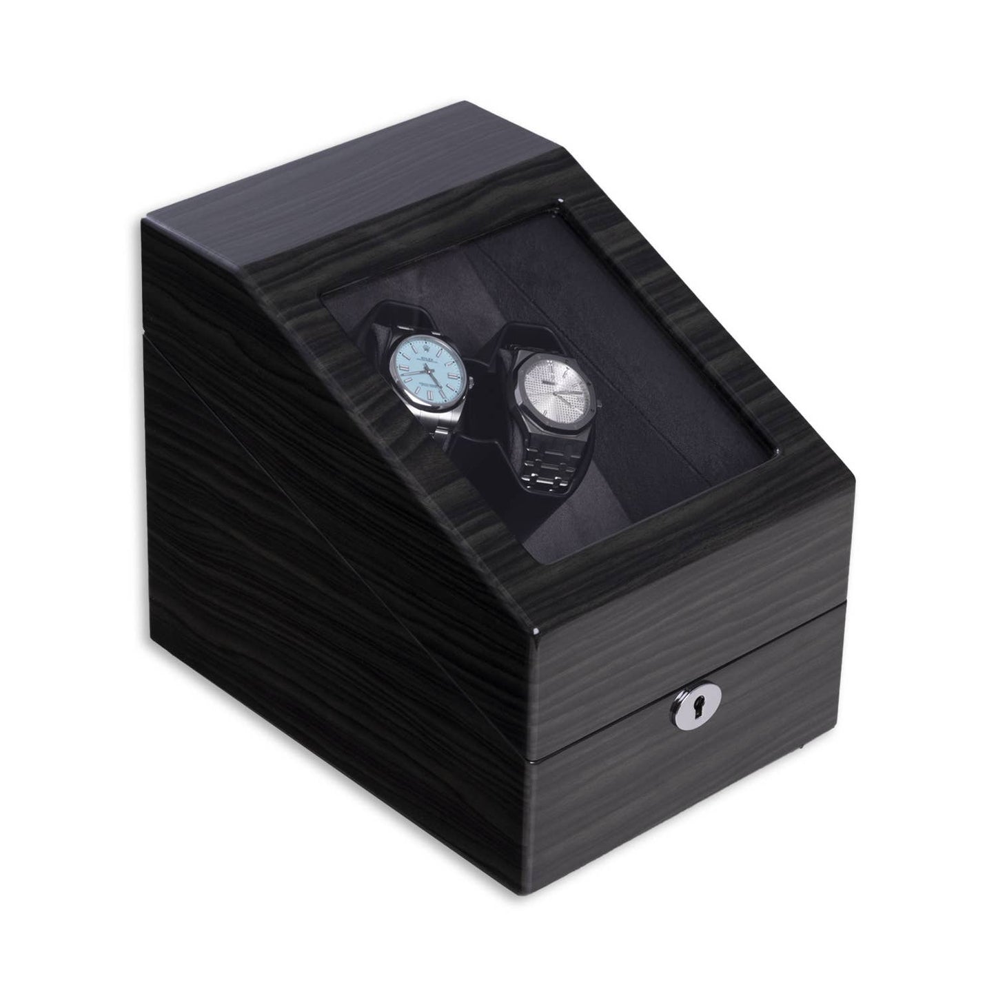 Bey-Berk Two Watch Winder with Storage