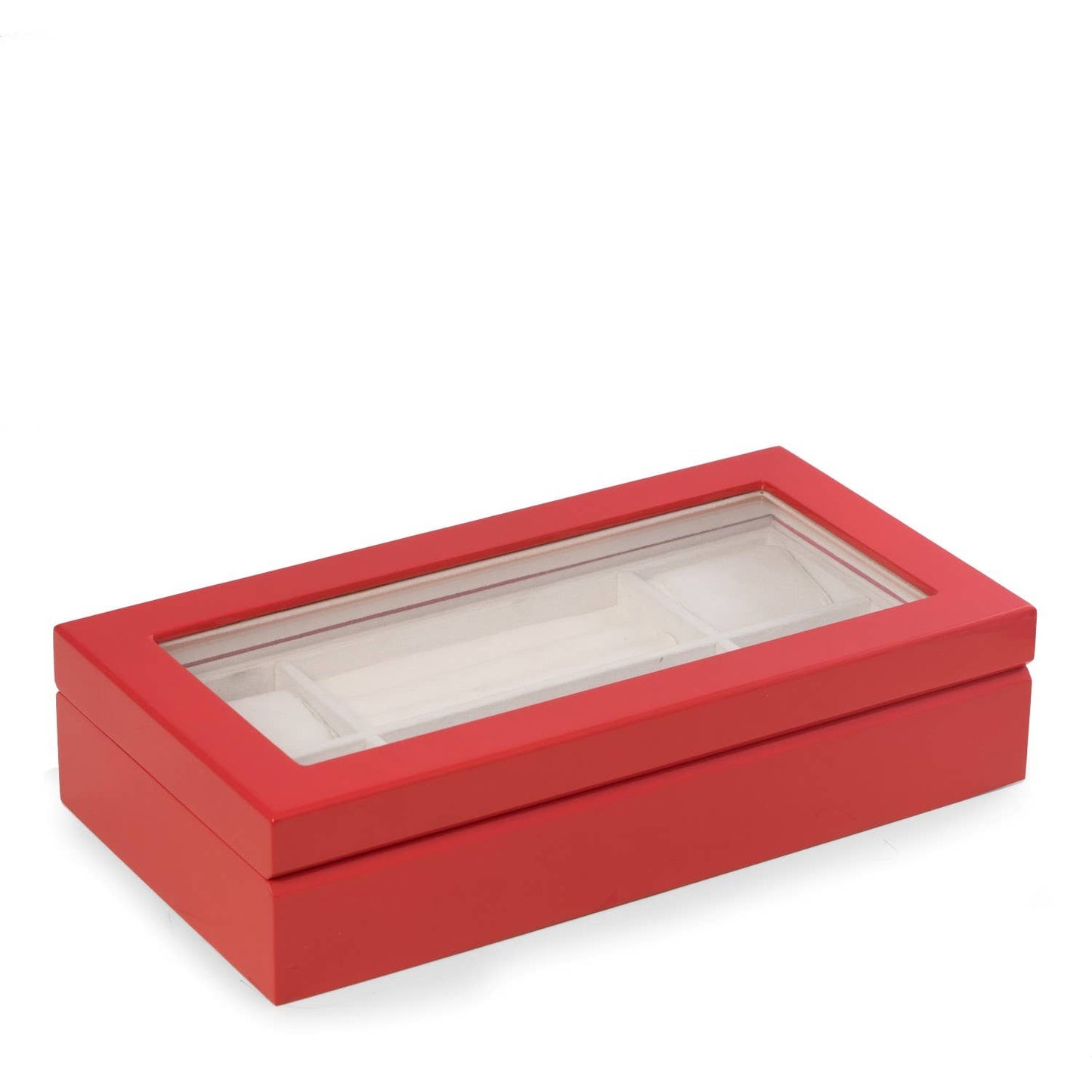 Bey-Berk Lacquered Red Wood Valet