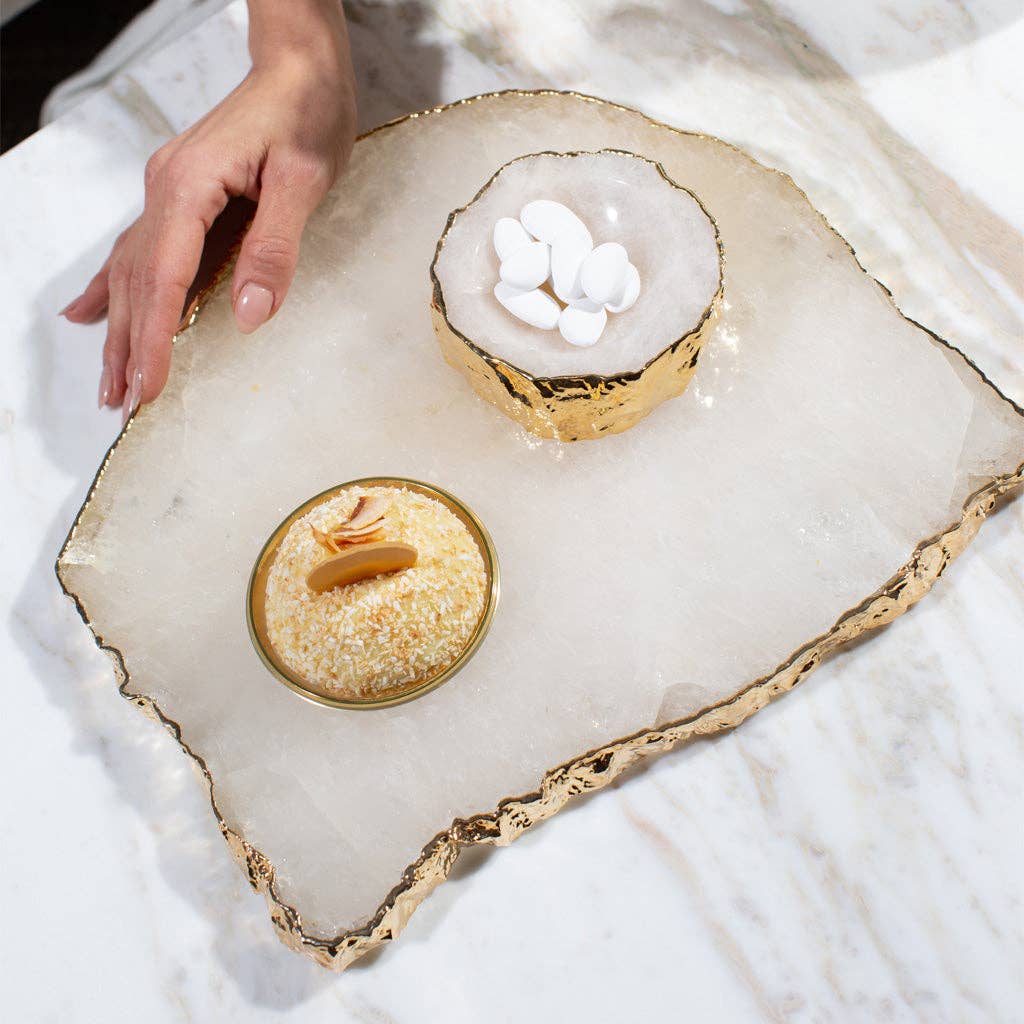 ANNA New York - Kiva Platter, Crystal & Gold