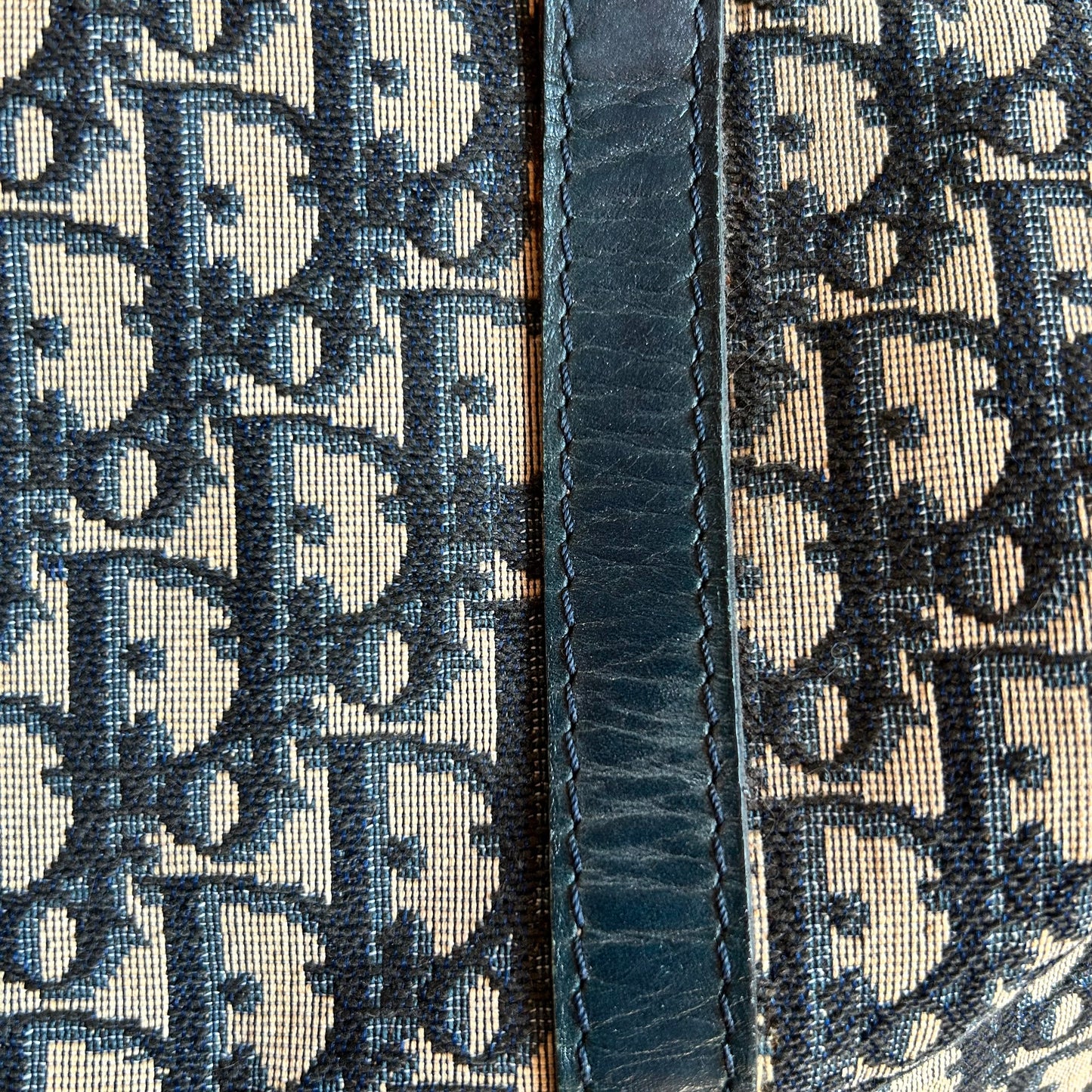 Pre-Loved Dior Navy Monogram Boston Bag