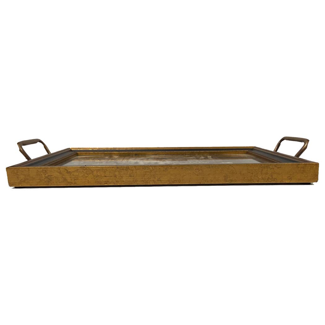 Pink and Brown Equestrian Fabric Print Decorative Tray: Small