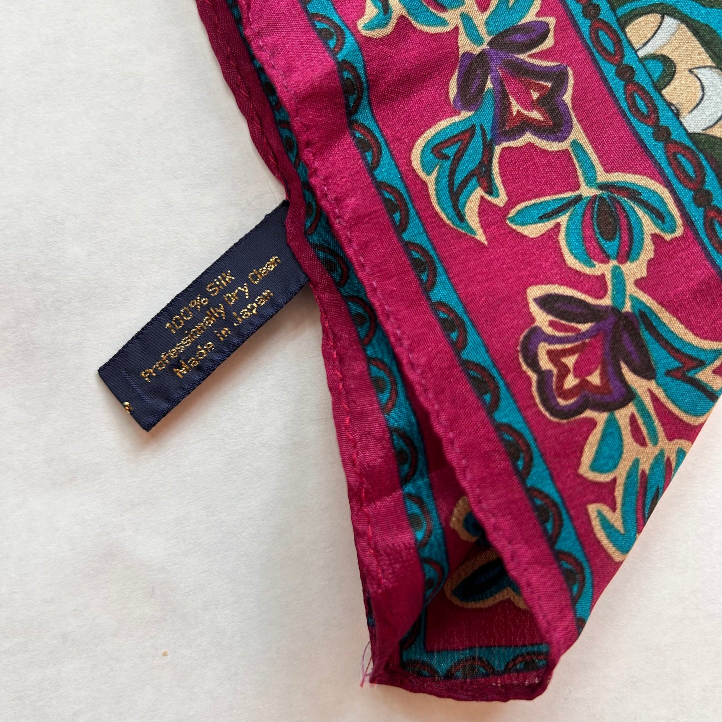 Vintage 100% Silk Scarf