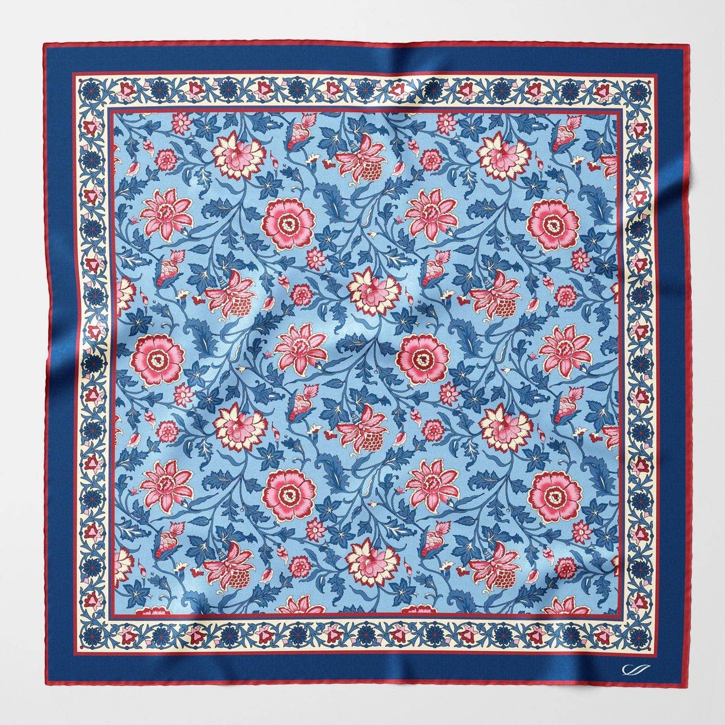 Ibiza - Silk Pocket Square - Blue & Pink