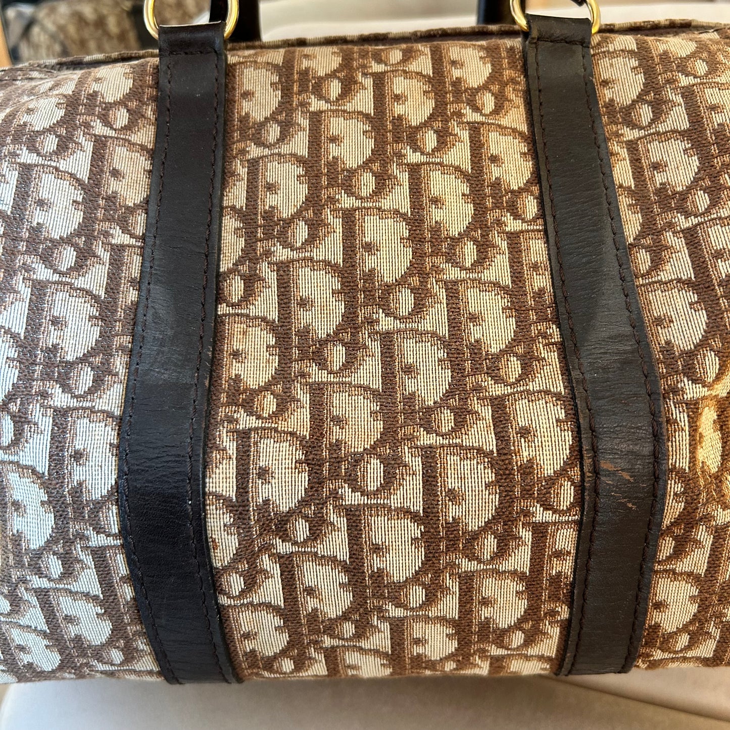 Pre-Loved Dior Brown Monogram Boston Bag