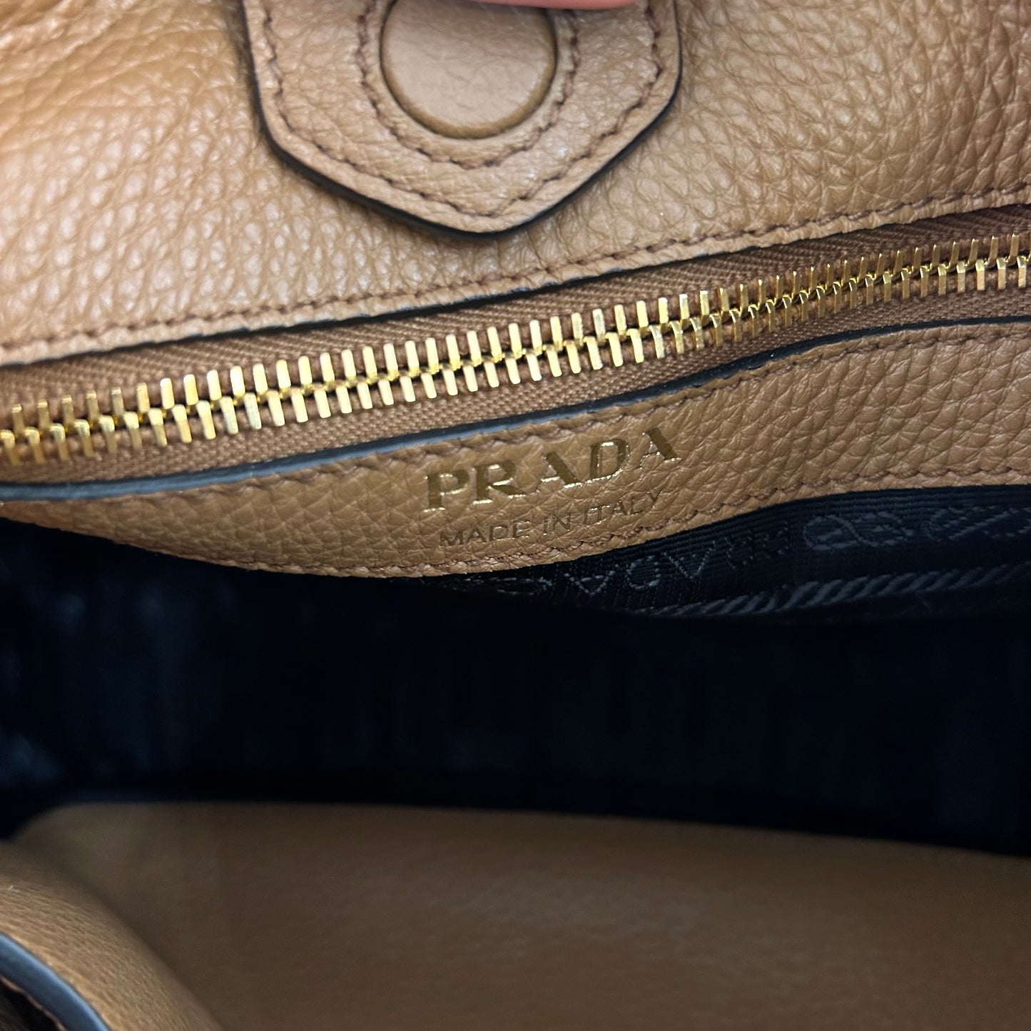 Pre-Loved Prada Vitello Daino Soft Hobo Bag