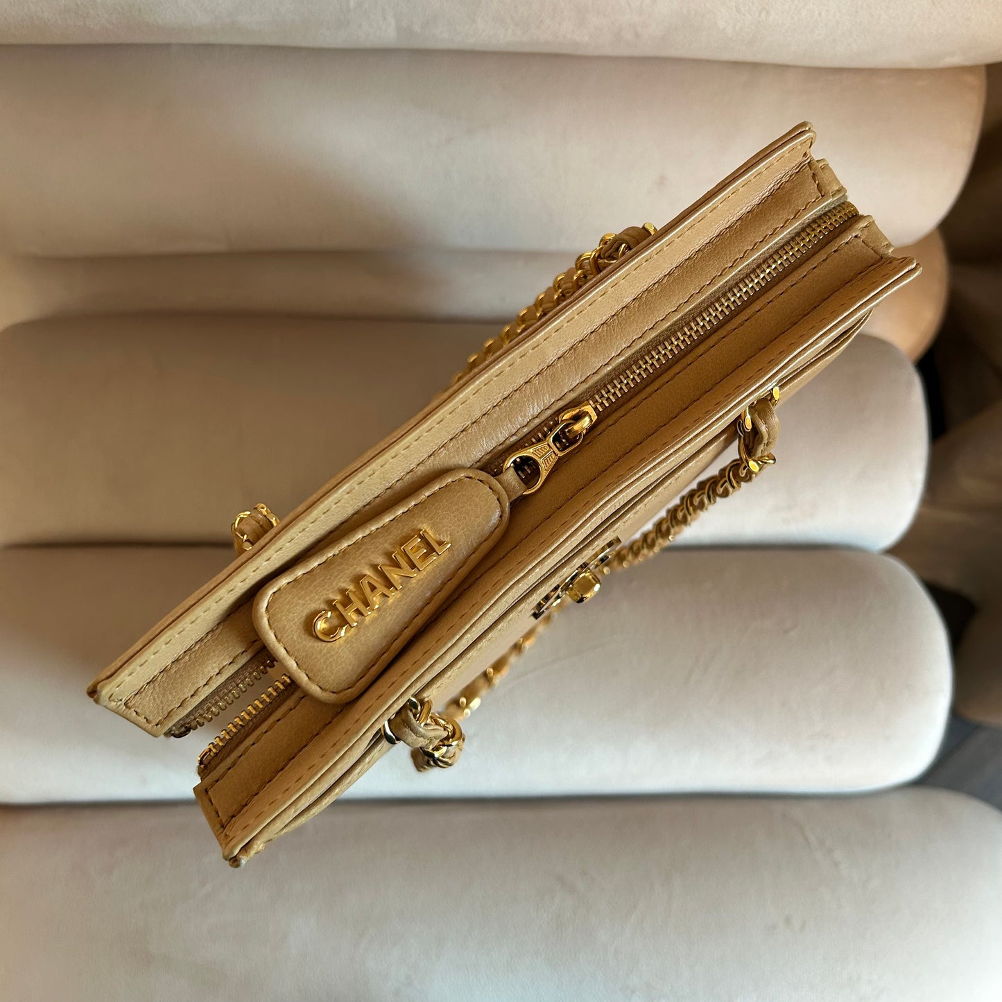 Pre-Loved Chanel Lambskin Mini Shopper Tote