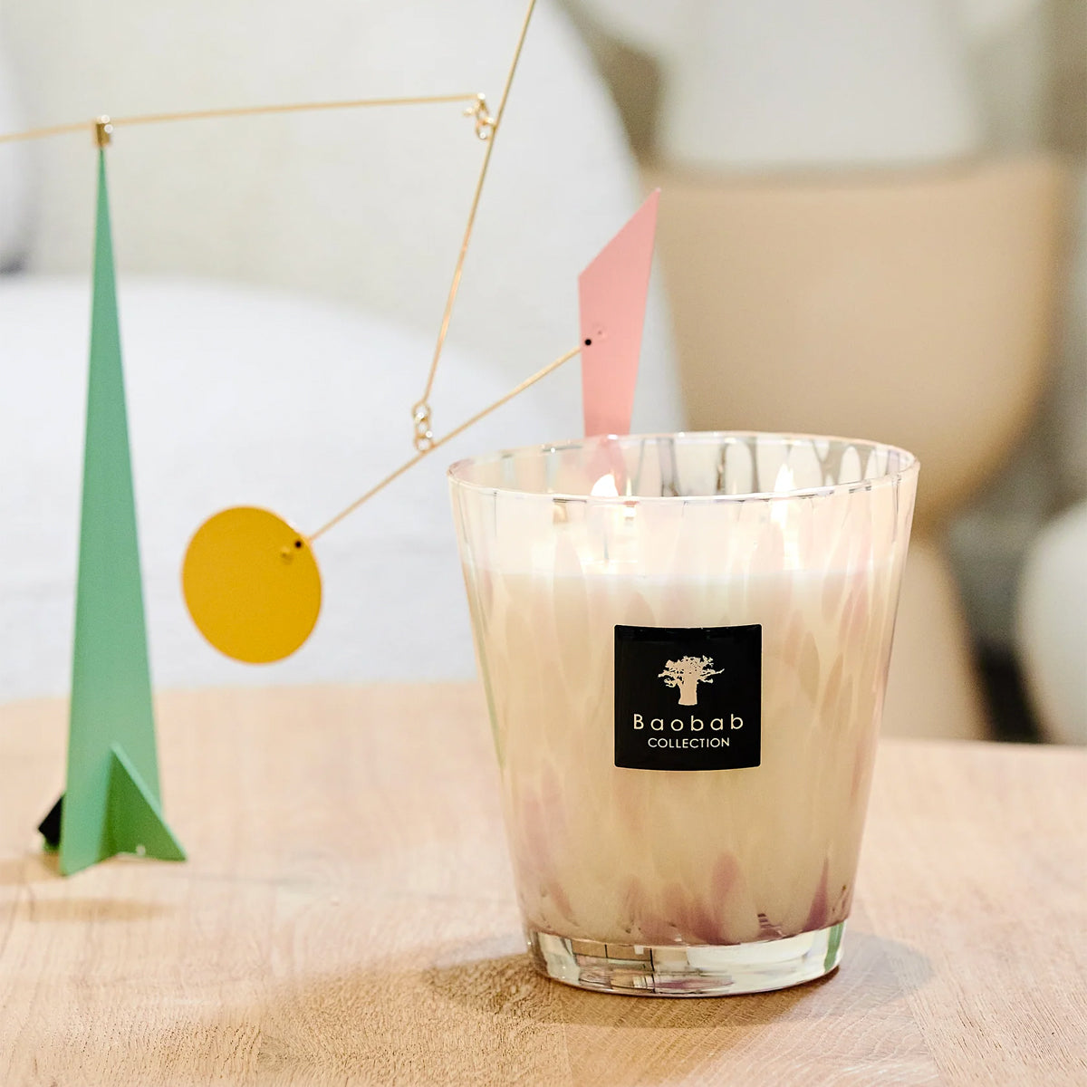 Baobab White Pearls Candle - Medium
