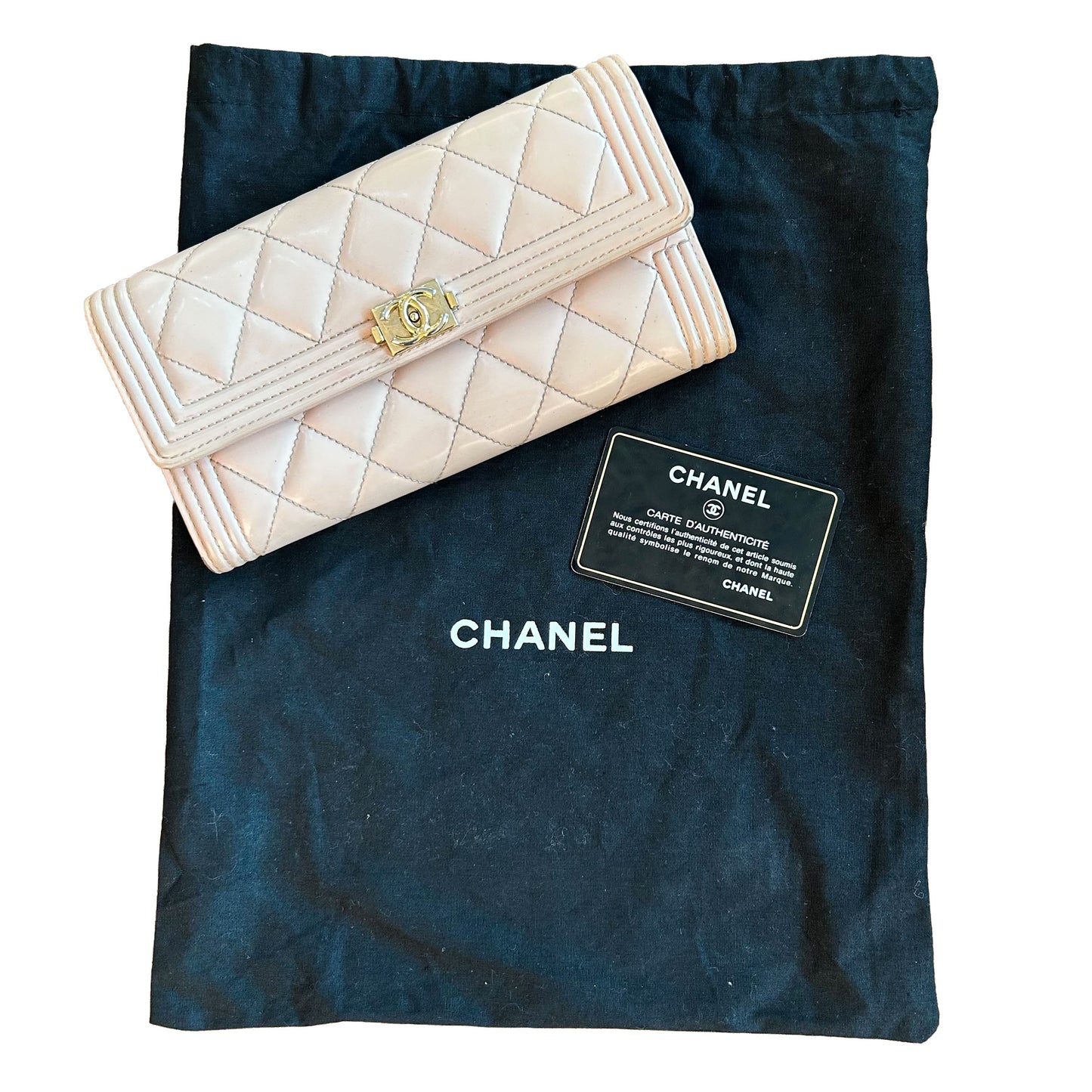Chanel Quilted Leather Boy Flap Wallet