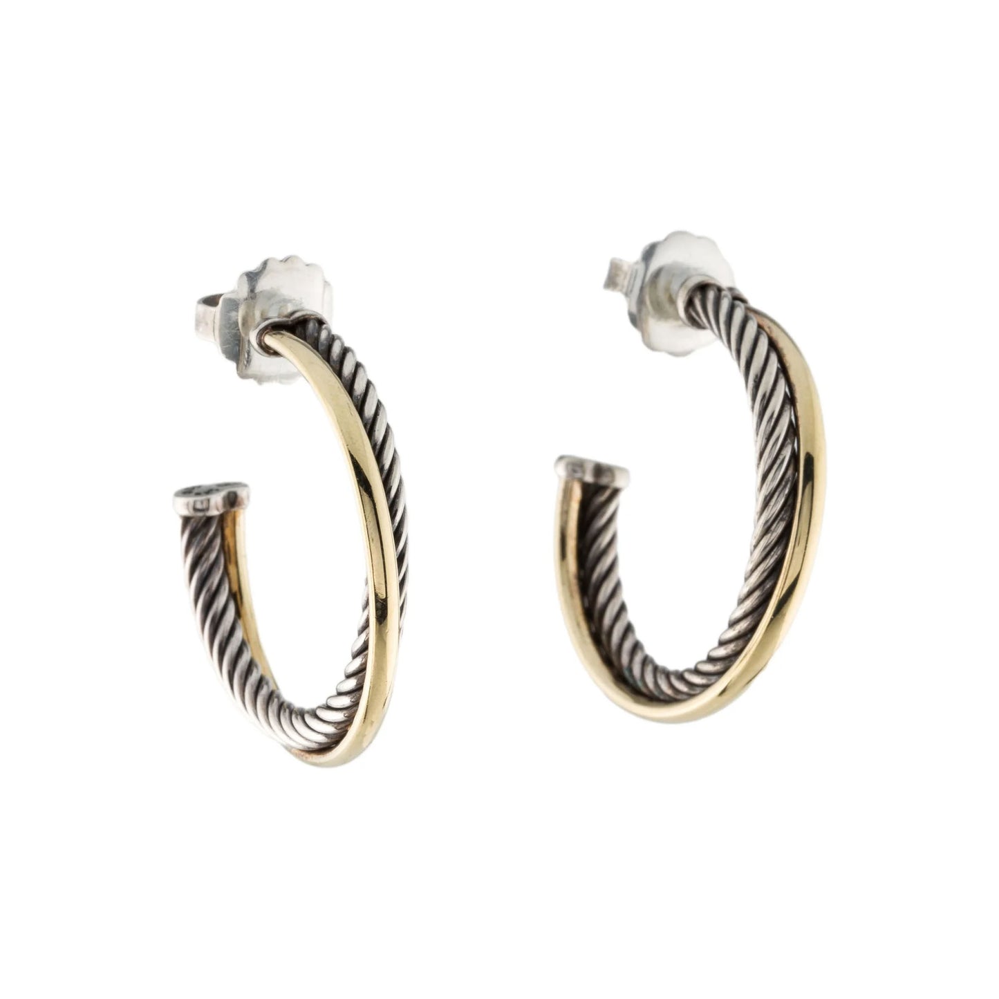 David Yurman Crossover Hoop Earrings