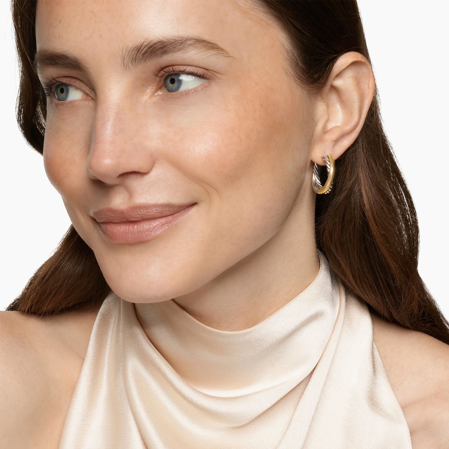 David Yurman Crossover Hoop Earrings