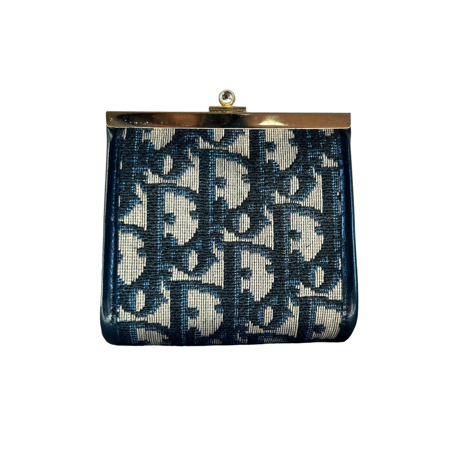 Pre-Loved Dior Navy Monogram Coin Purse