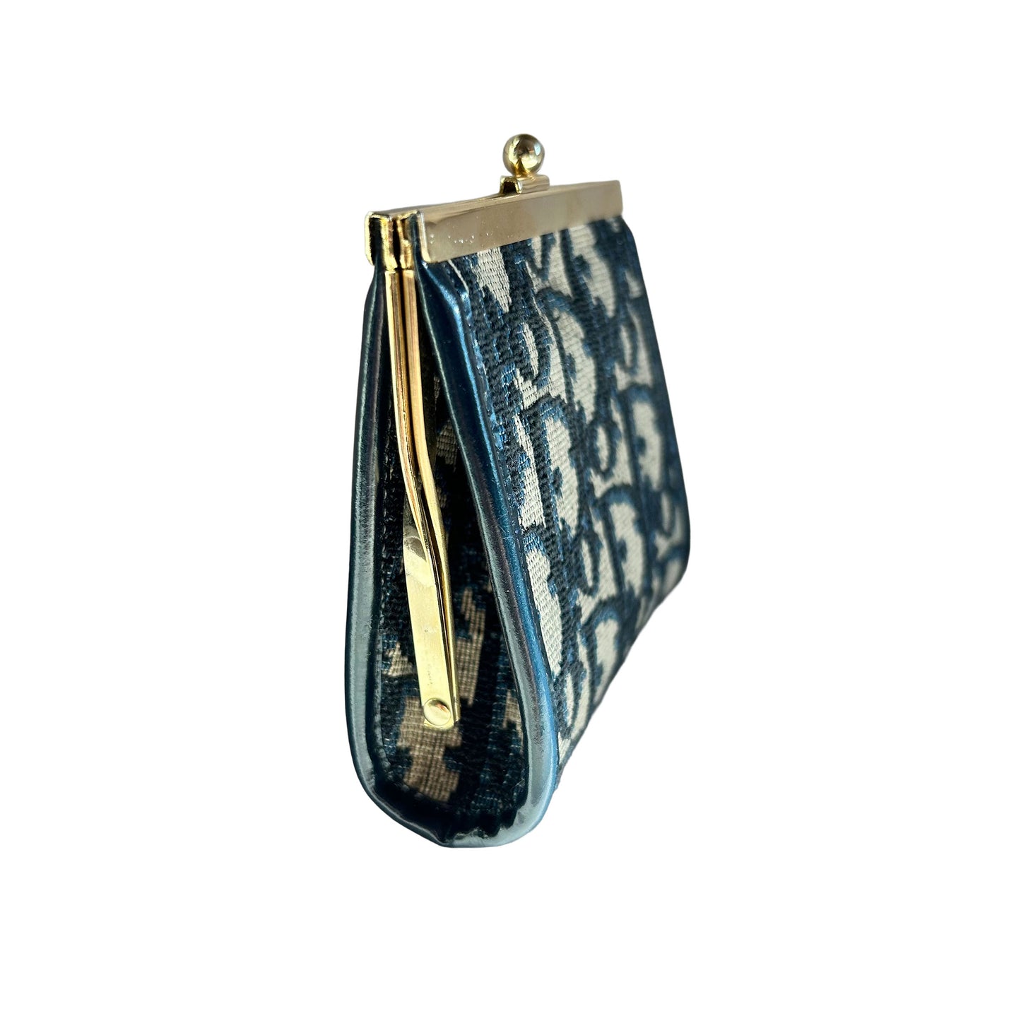 Pre-Loved Dior Navy Monogram Coin Purse