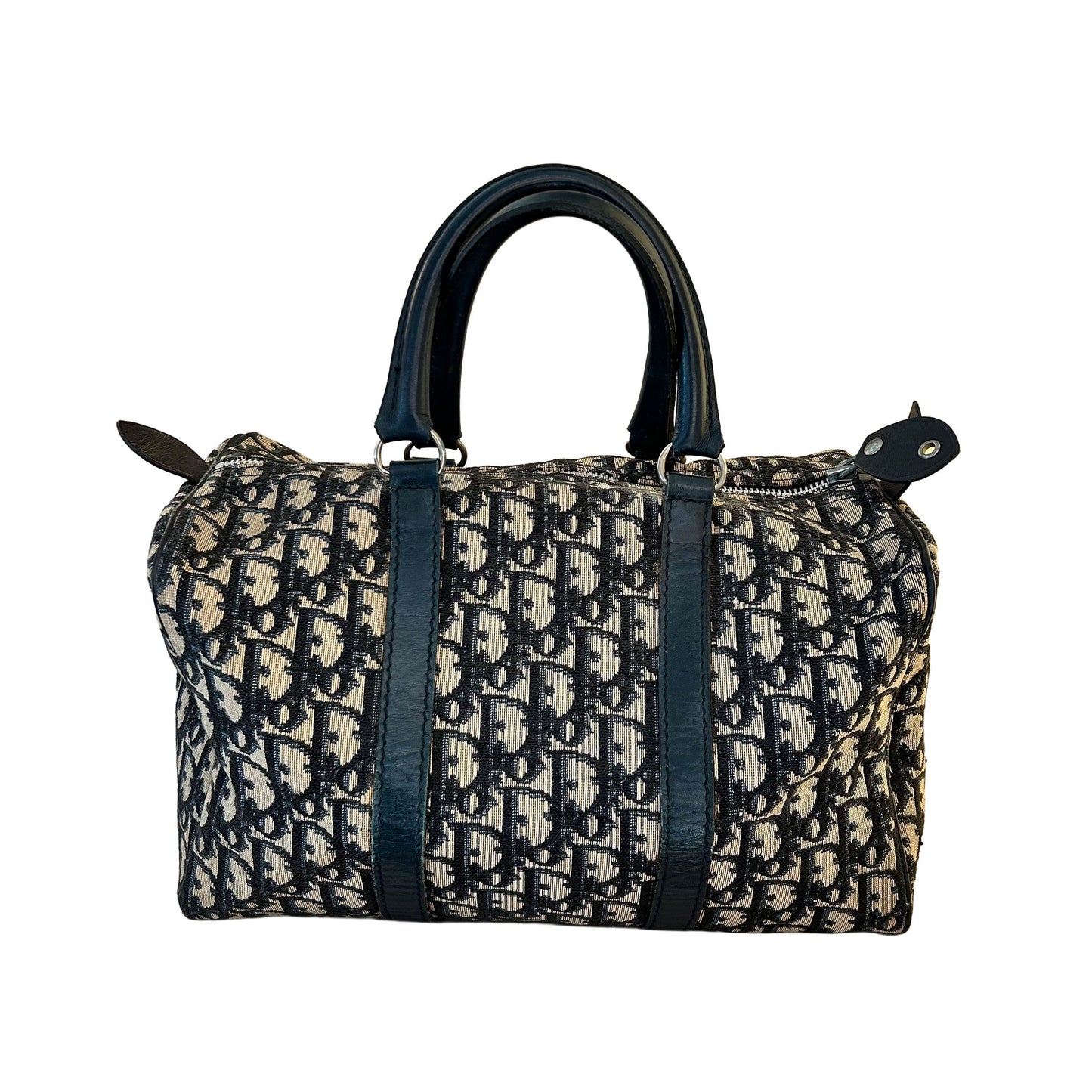 Pre-Loved Dior Navy Monogram Boston Bag