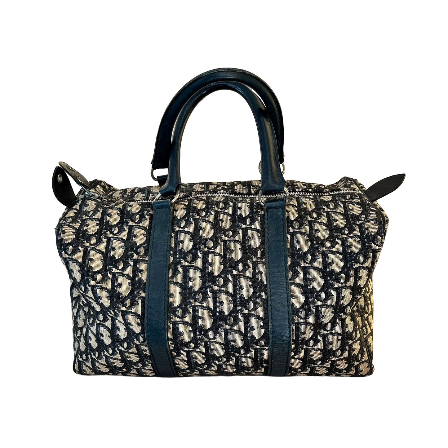 Pre-Loved Dior Navy Monogram Boston Bag