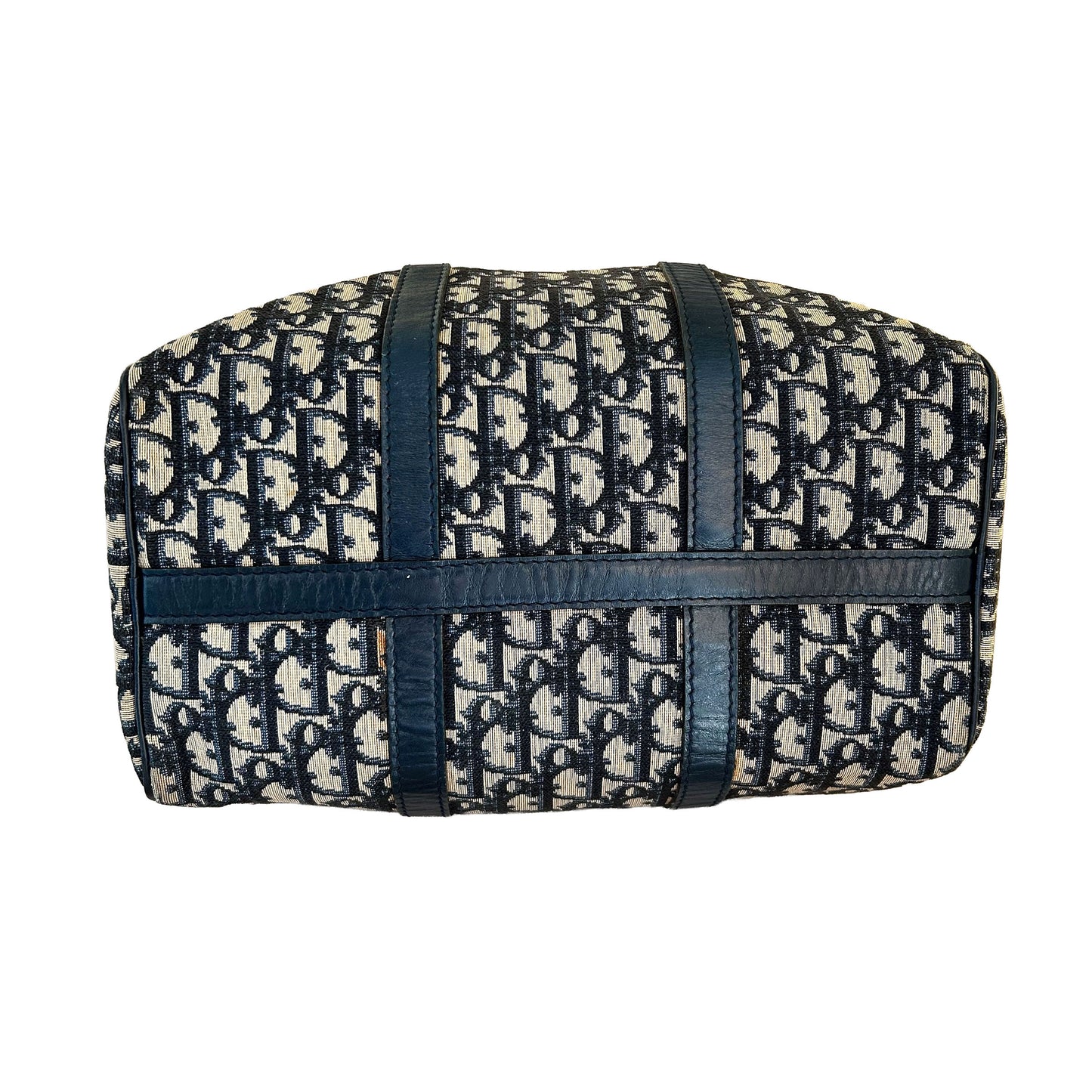 Pre-Loved Dior Navy Monogram Boston Bag