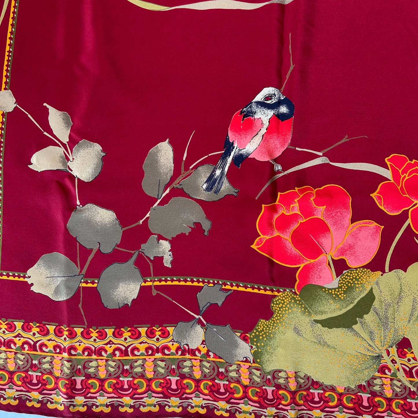 Vintage 100% Silk Scarf