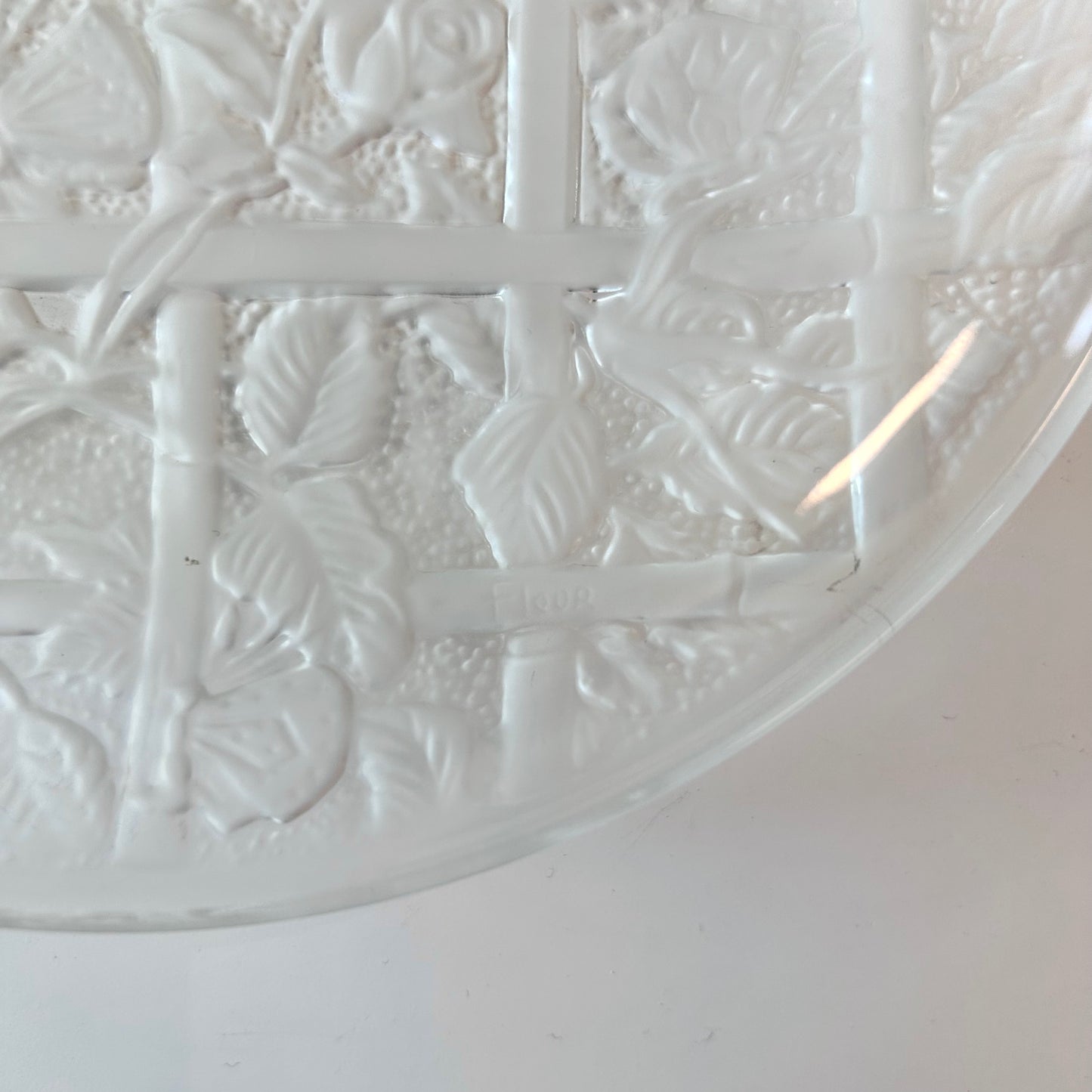 Baccarat Frosted Crystal Fleur Dish