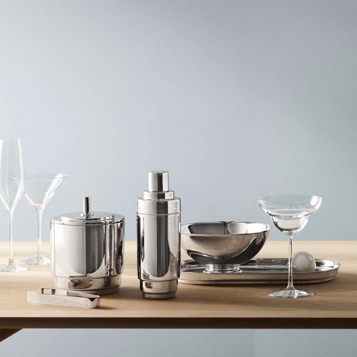 Georg Jensen Manhattan Ice Bucket & Tongs
