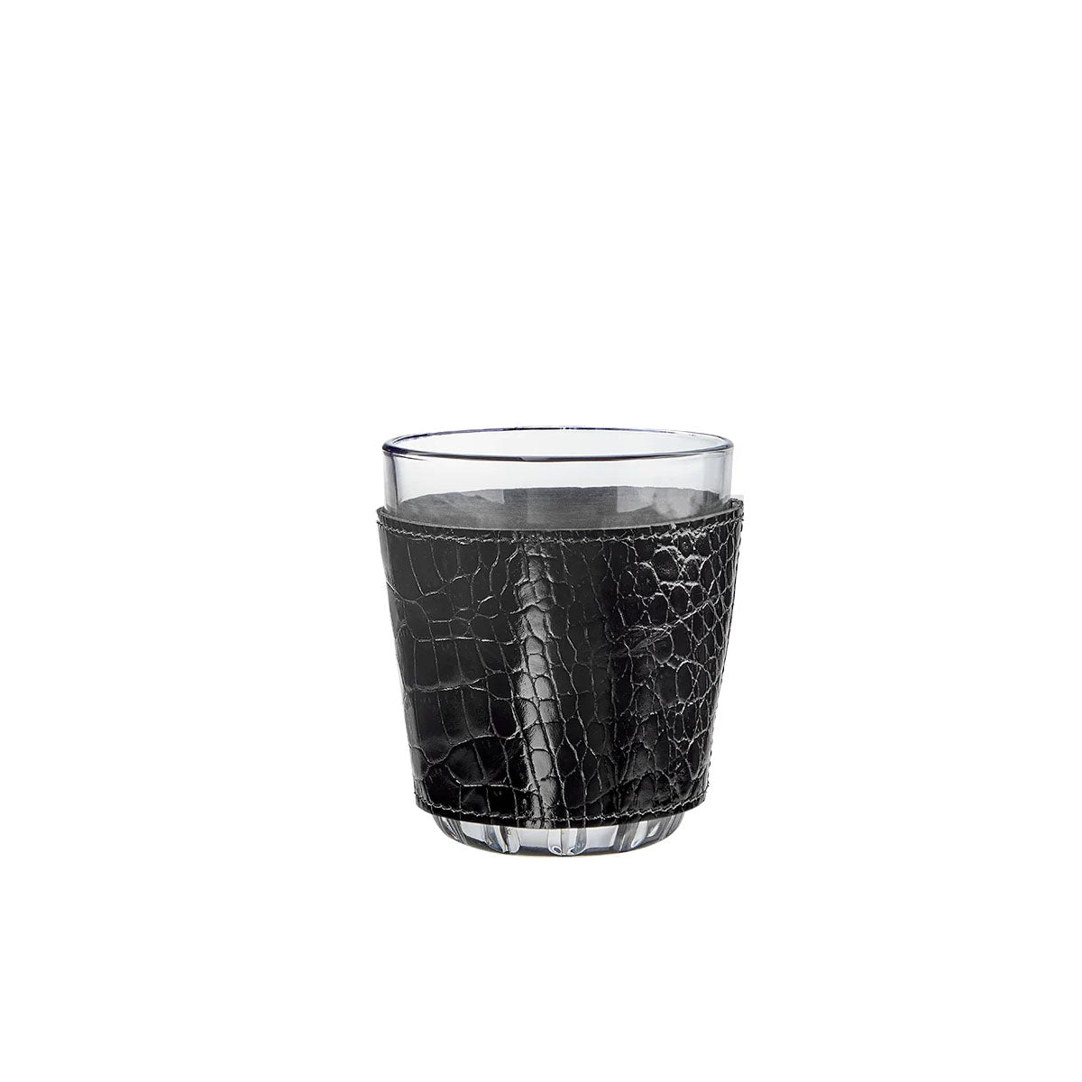 Crocodile Leather Wrapped Glasses - Set of 2