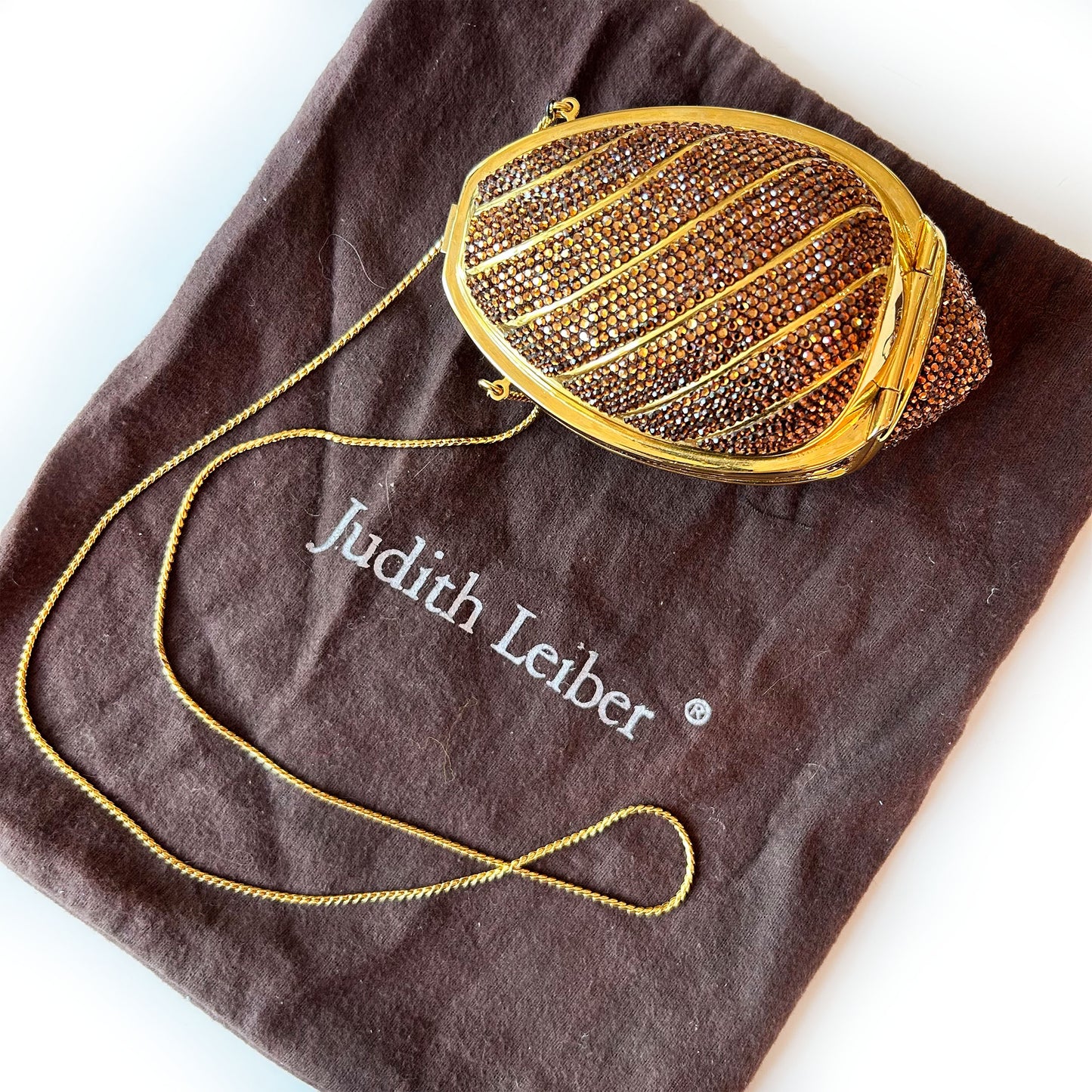 Judith Leiber Conch Shell Minaudière Evening Bag