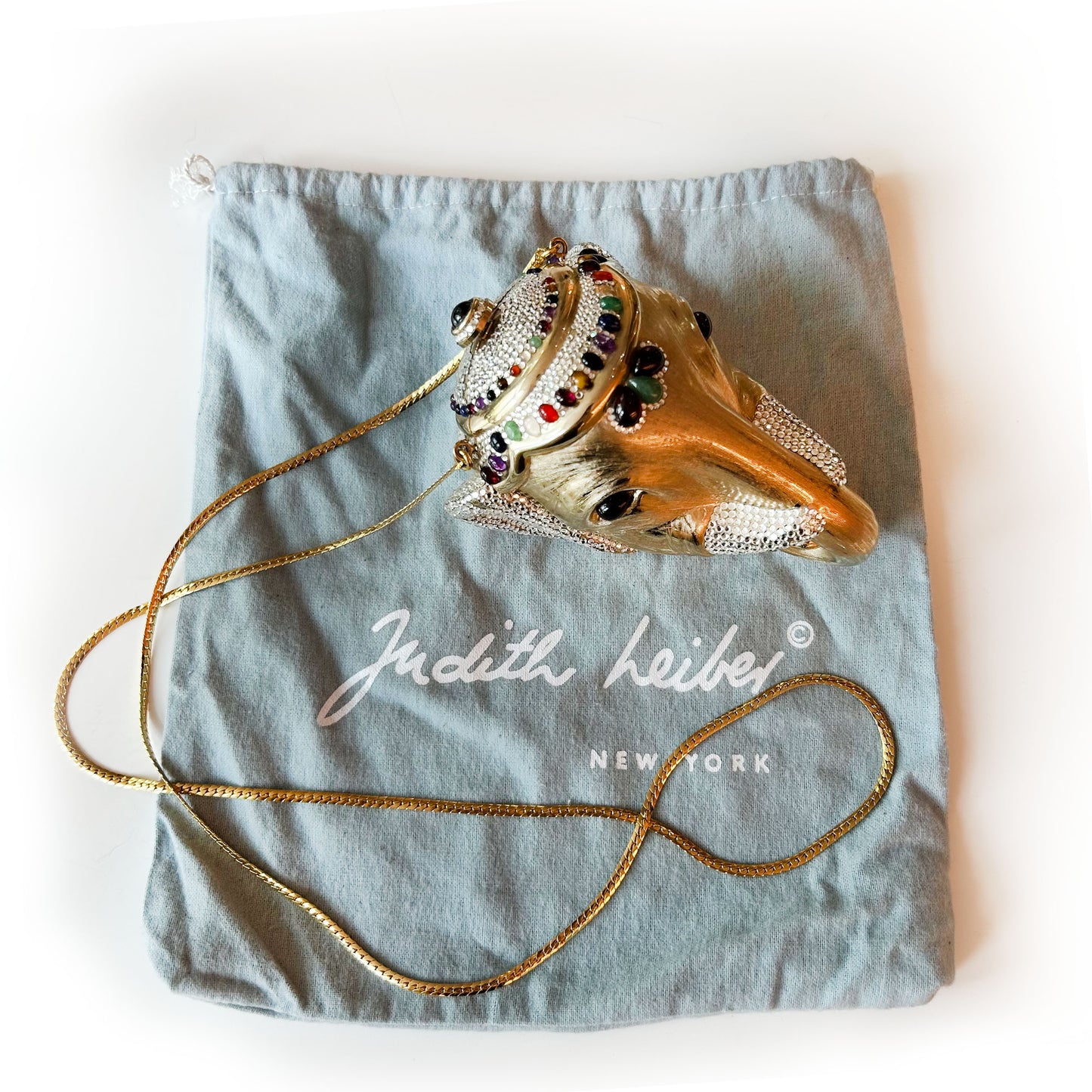 Judith Leiber Lucky Elephant Minaudière Evening Bag