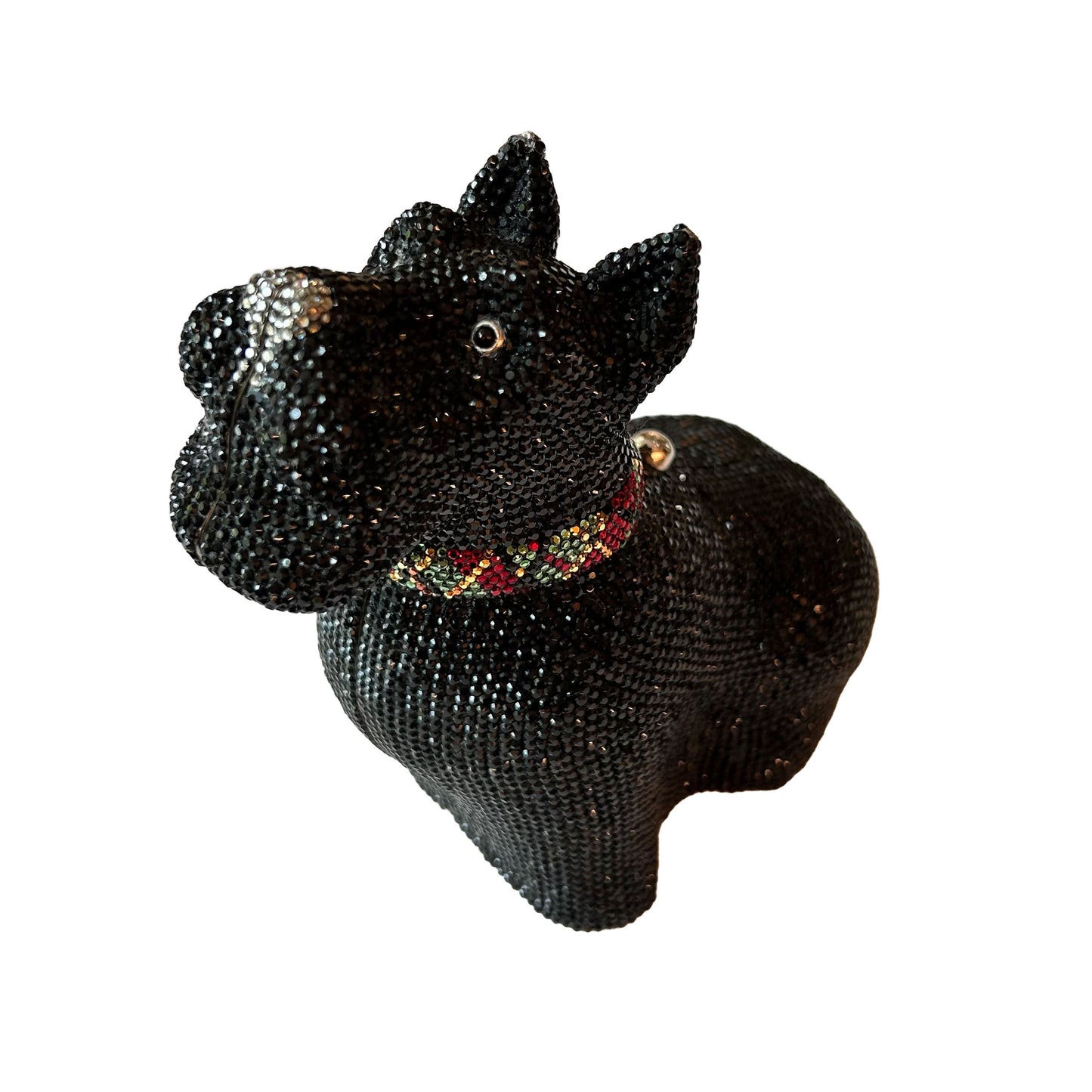 Judith Leiber Black Scottie Dog Minaudière Evening Bag
