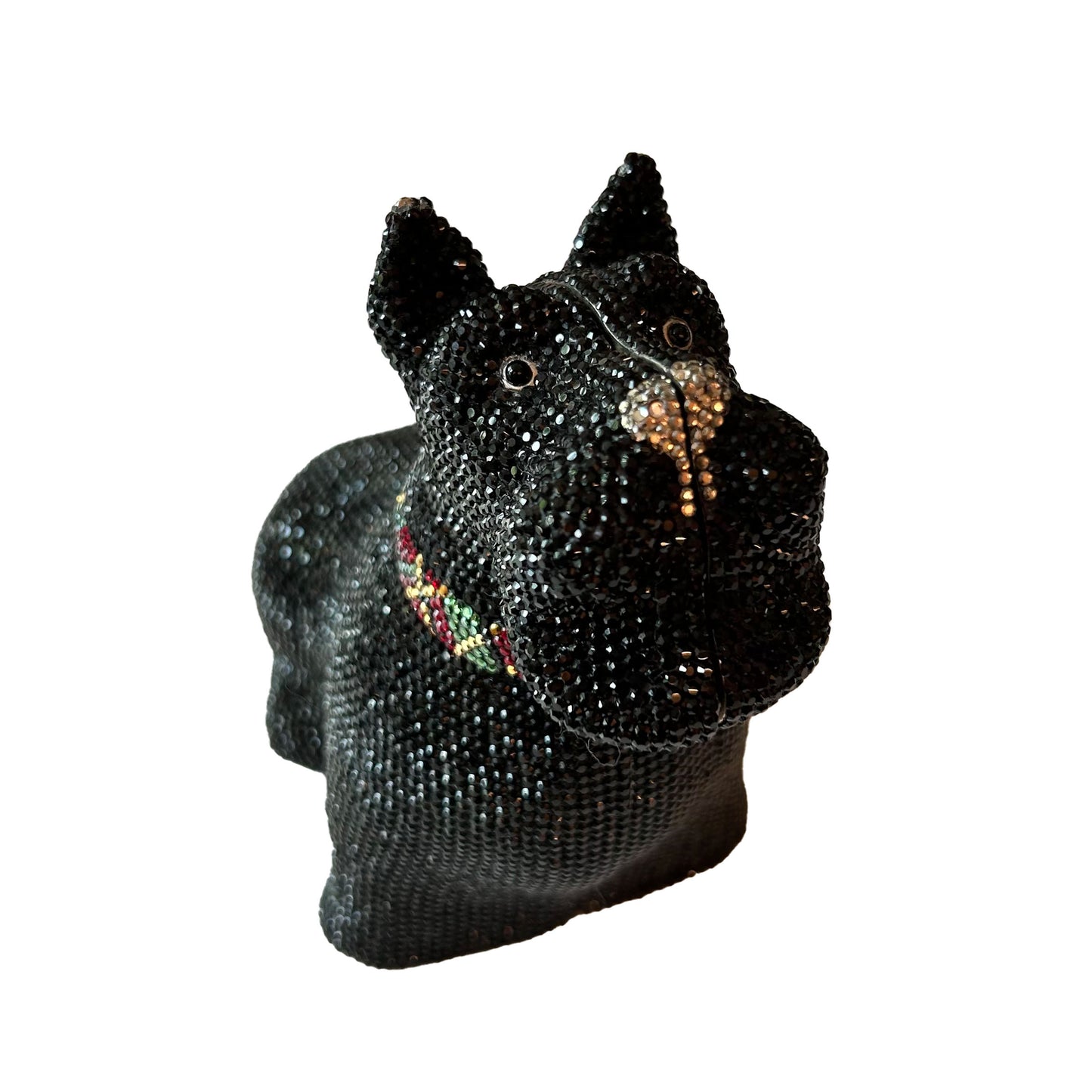 Judith Leiber Black Scottie Dog Minaudière Evening Bag