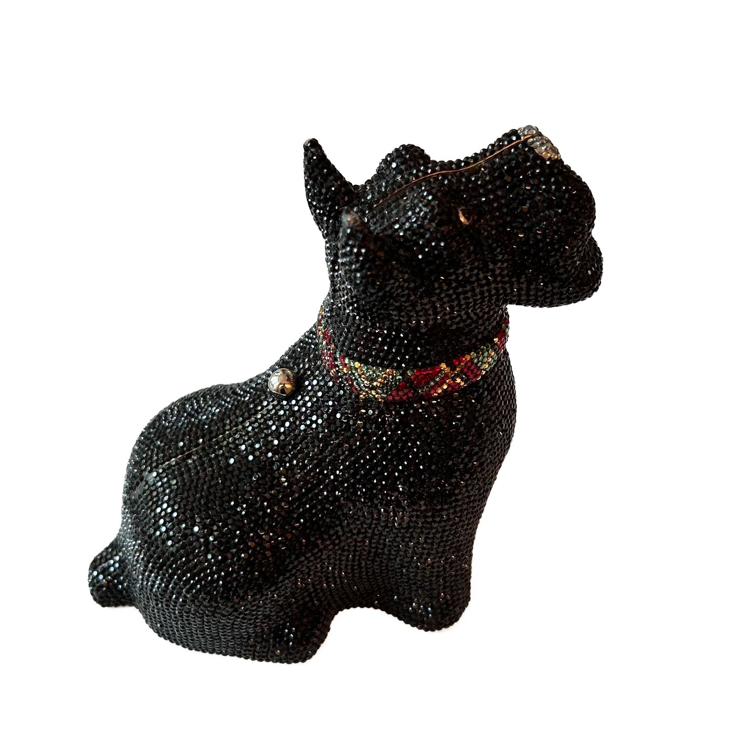 Judith Leiber Black Scottie Dog Minaudière Evening Bag