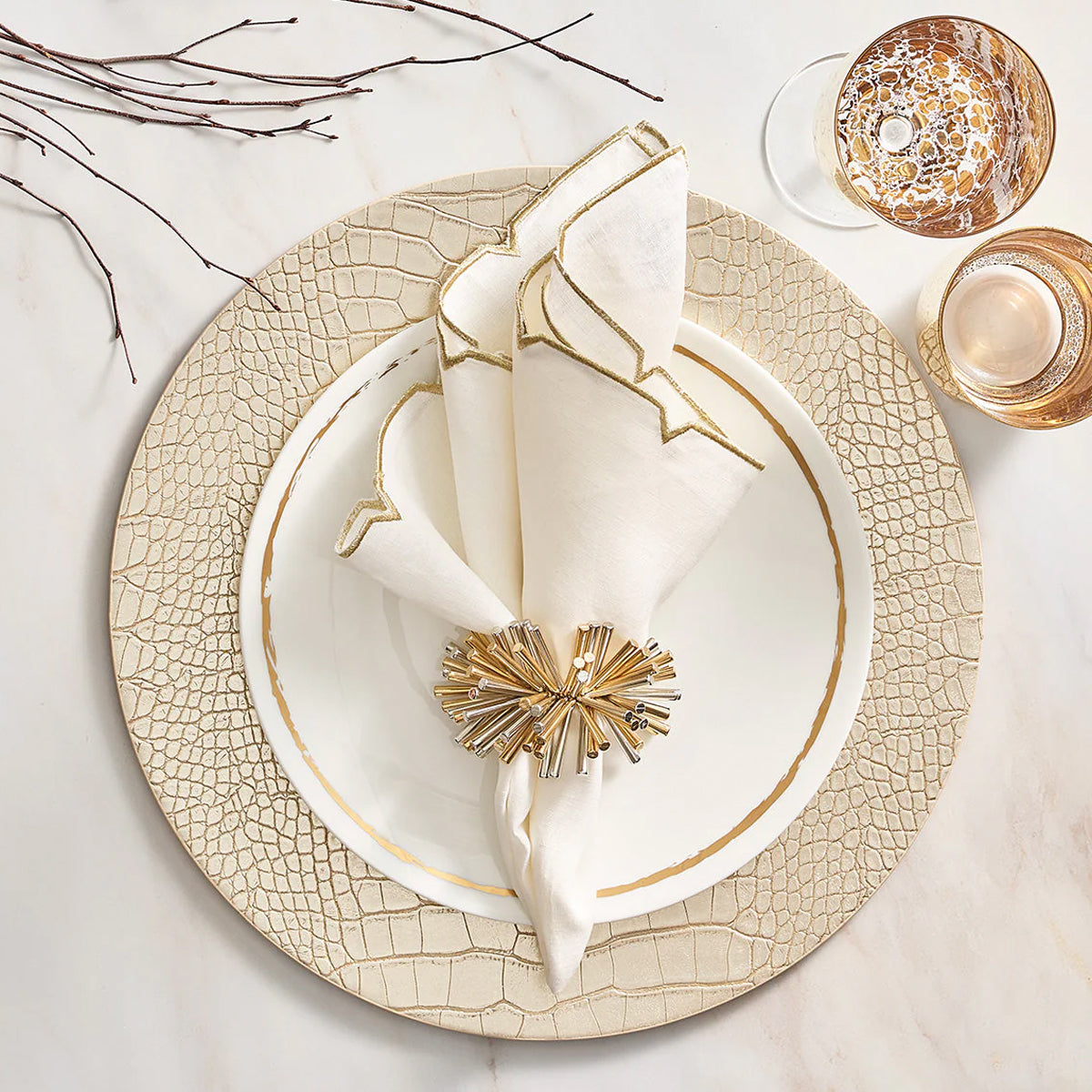 Kim Seybert Crocodile Placemat - Set of 4