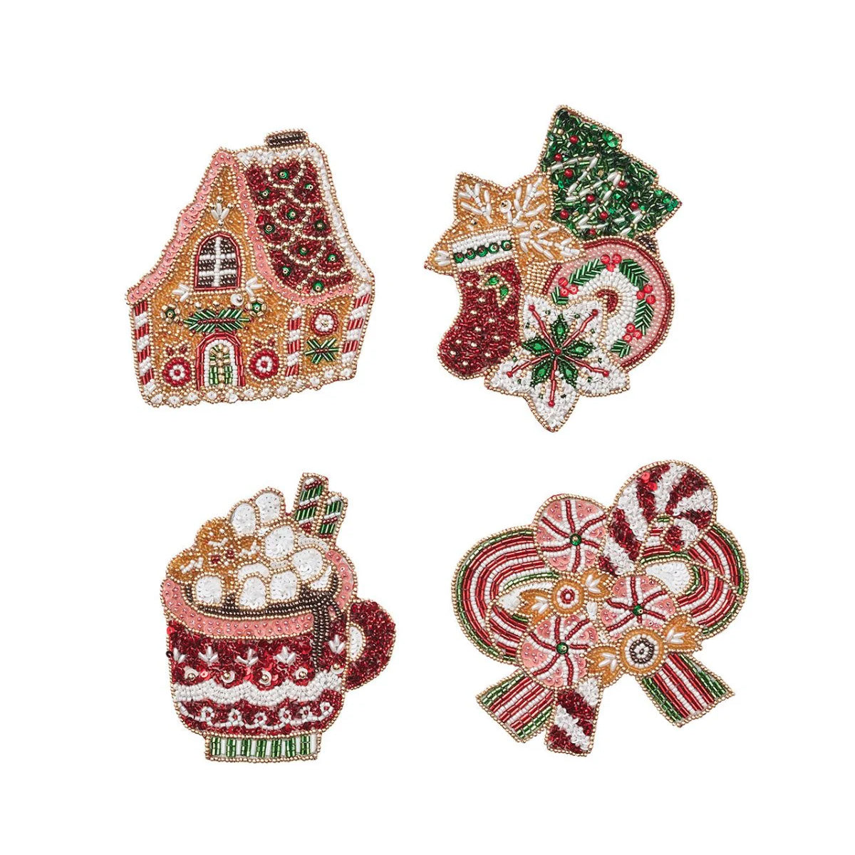 Kim Seybert Holiday Treats Coasters - Set of 4
