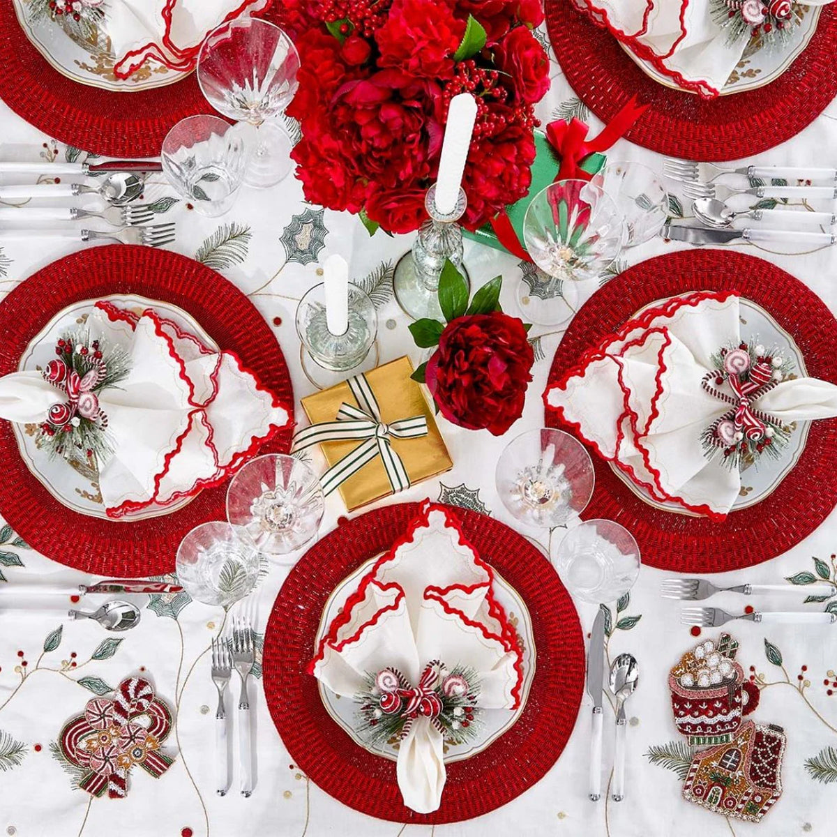 Kim Seybert Holiday Treats Coasters - Set of 4