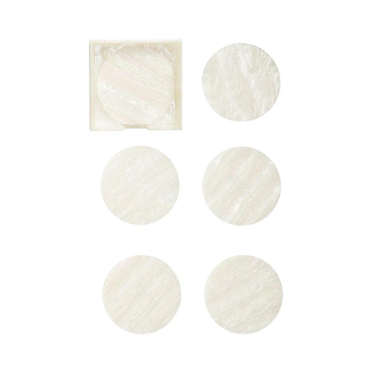 Kim Seybert Mirage Coasters - Set of 6 with Caddy