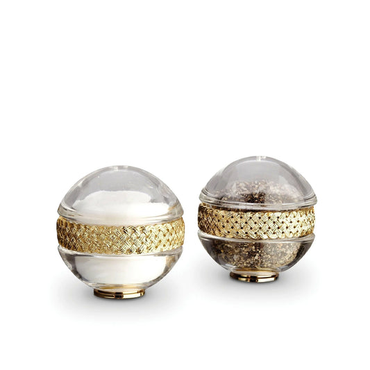 L'Objet Braid Salt and Pepper Shakers