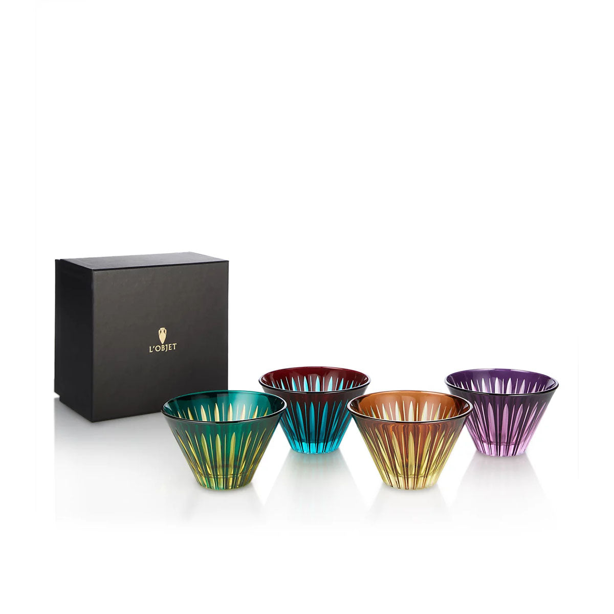 L'Objet Prism Condiment Bowls - Set of 4 (Assorted)