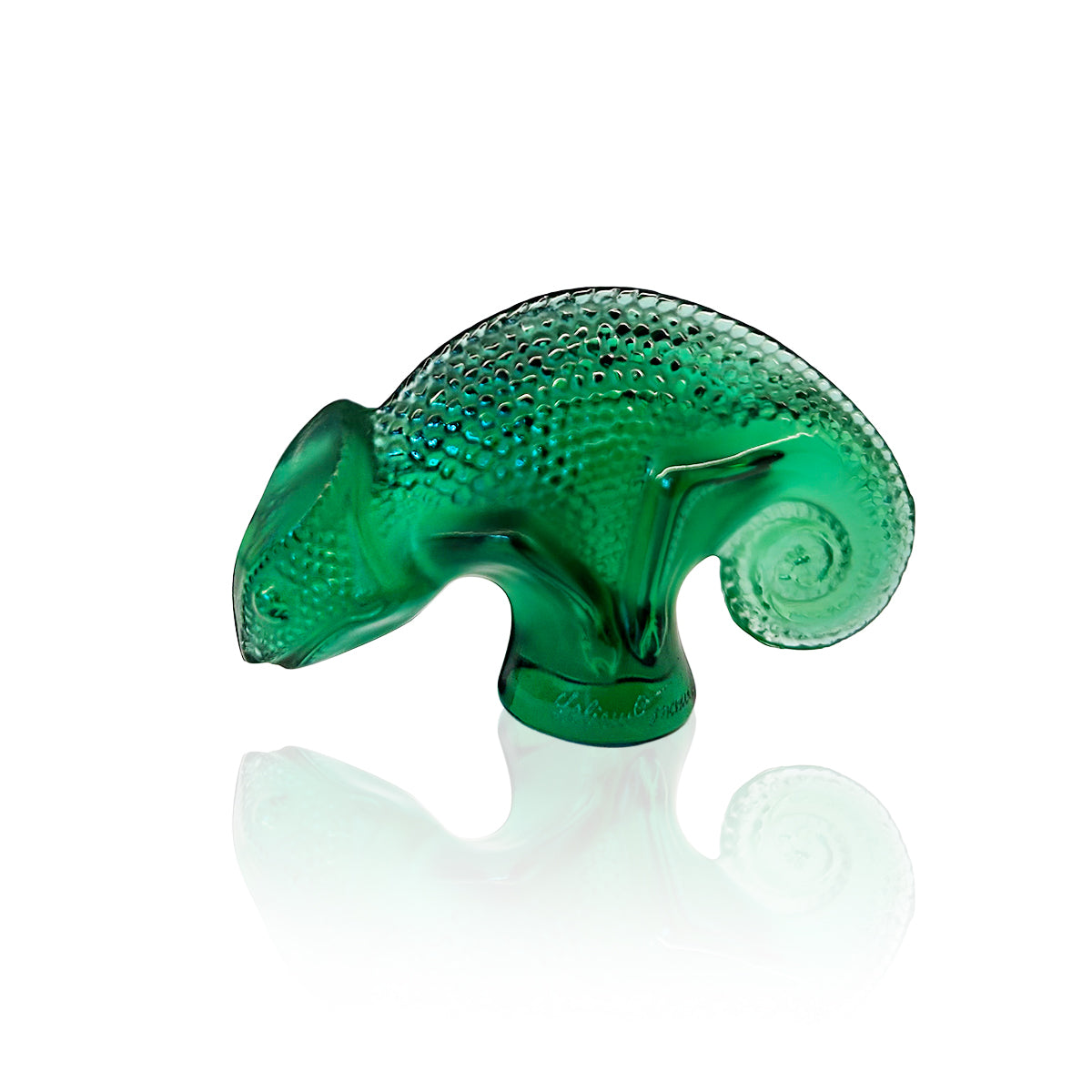 Lalique Emerald Chameleon Figure