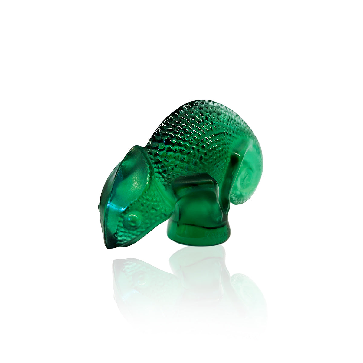 Lalique Emerald Chameleon Figure