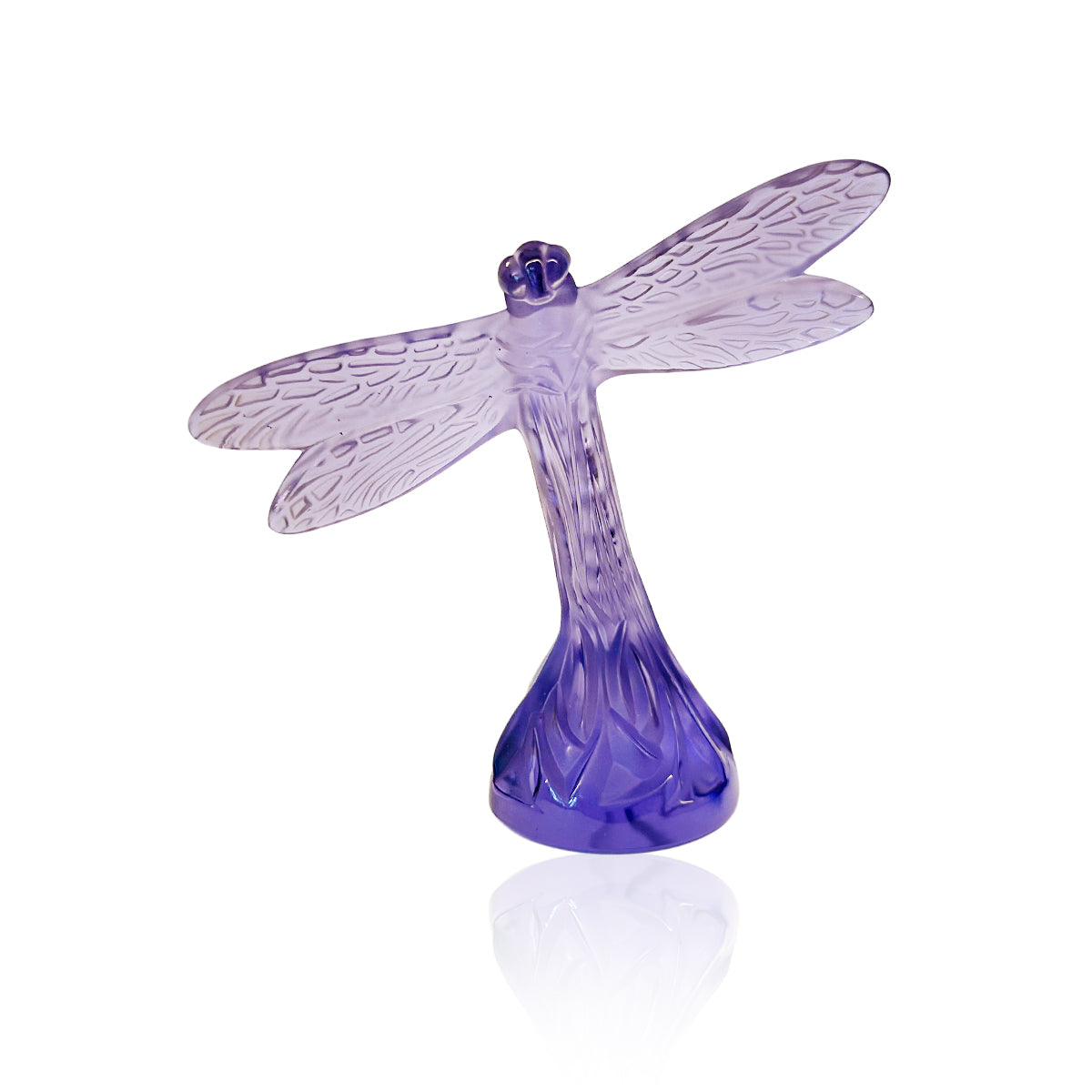 Lalique Purple Dragonfly Figure