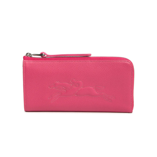 Longchamp Le Foulonne 3/4 Leather Zip Wallet