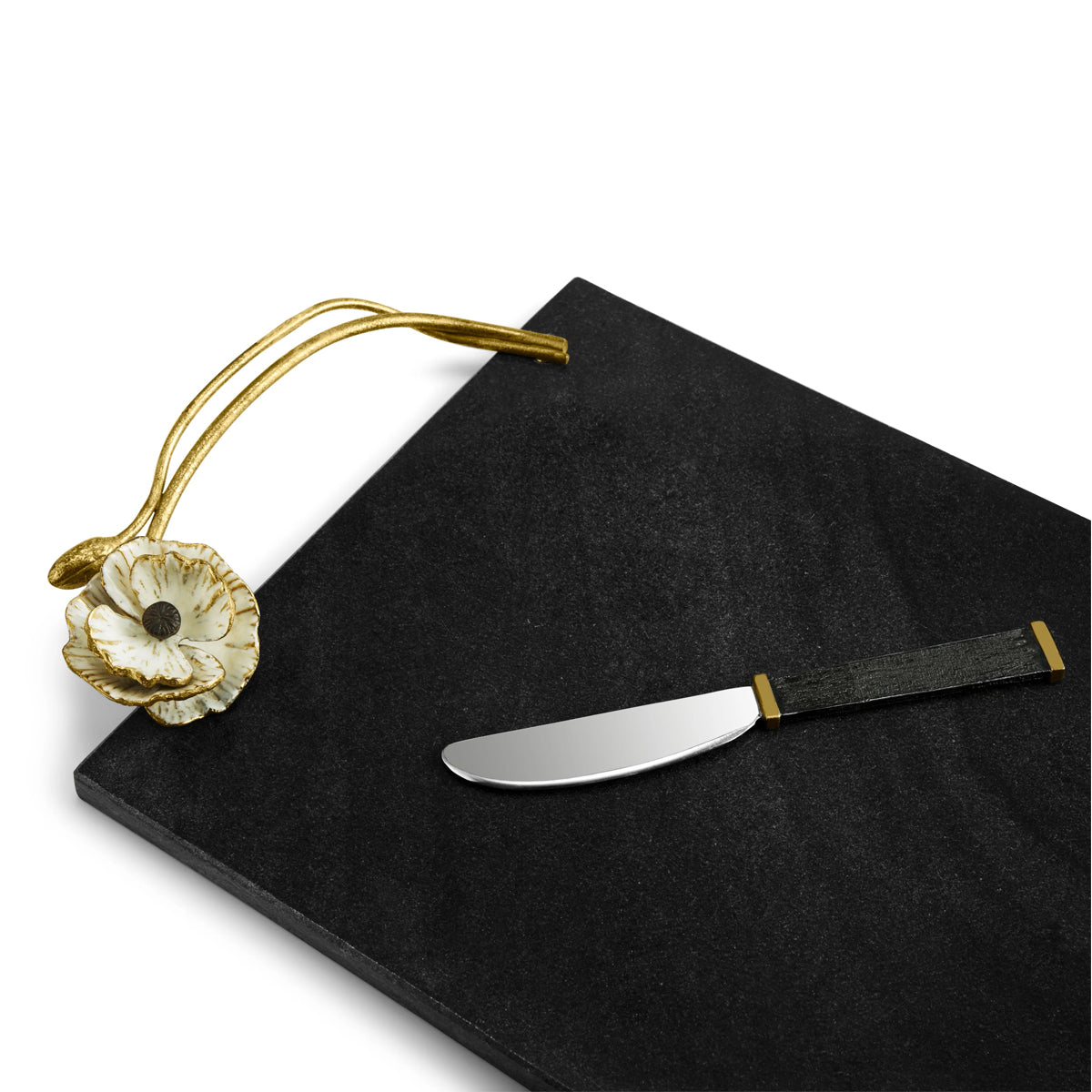 Michael Aram Anemone Cheese Board and Knife