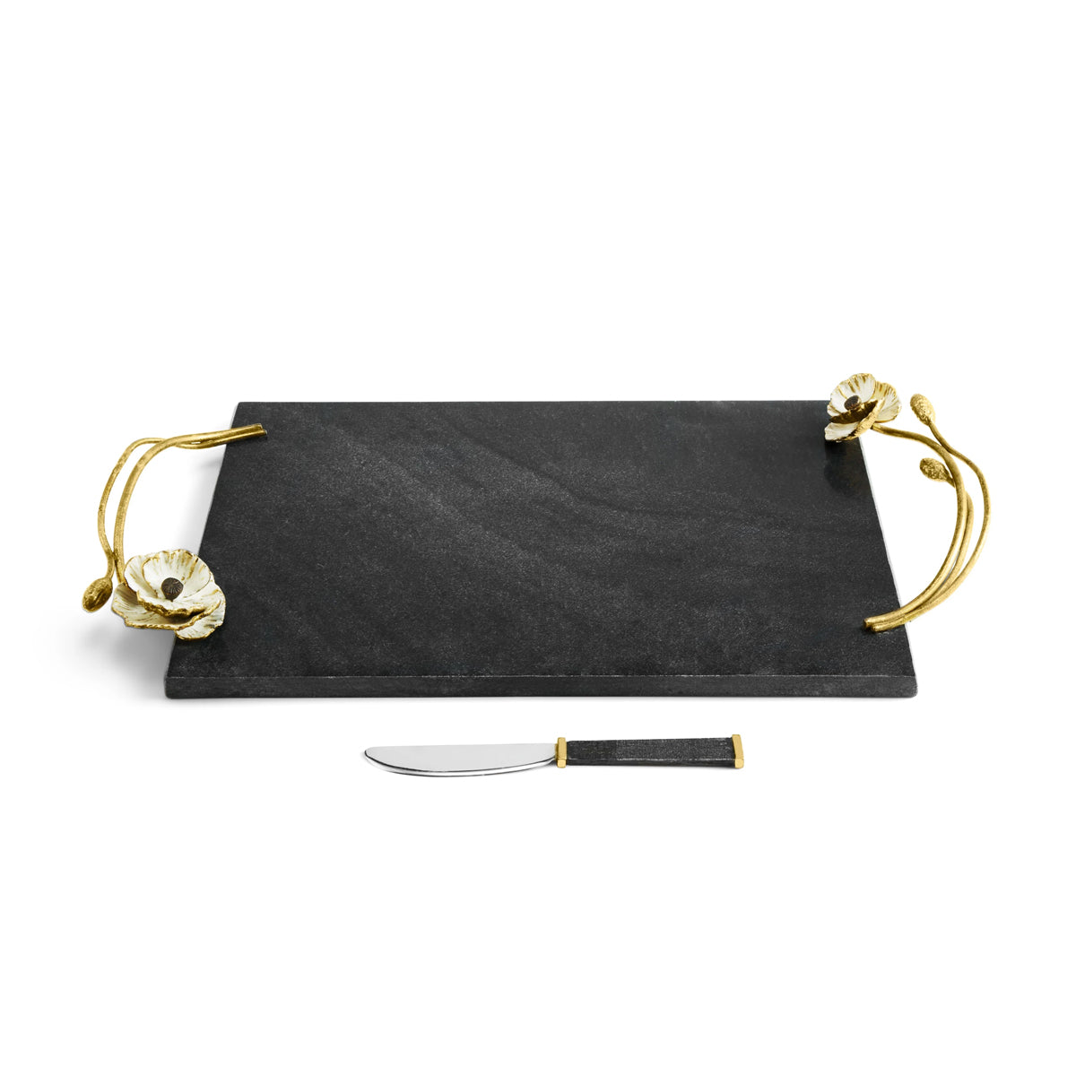 Michael Aram Anemone Cheese Board and Knife