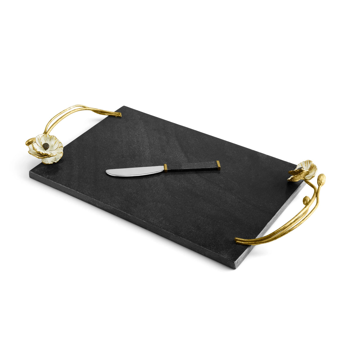 Michael Aram Anemone Cheese Board and Knife