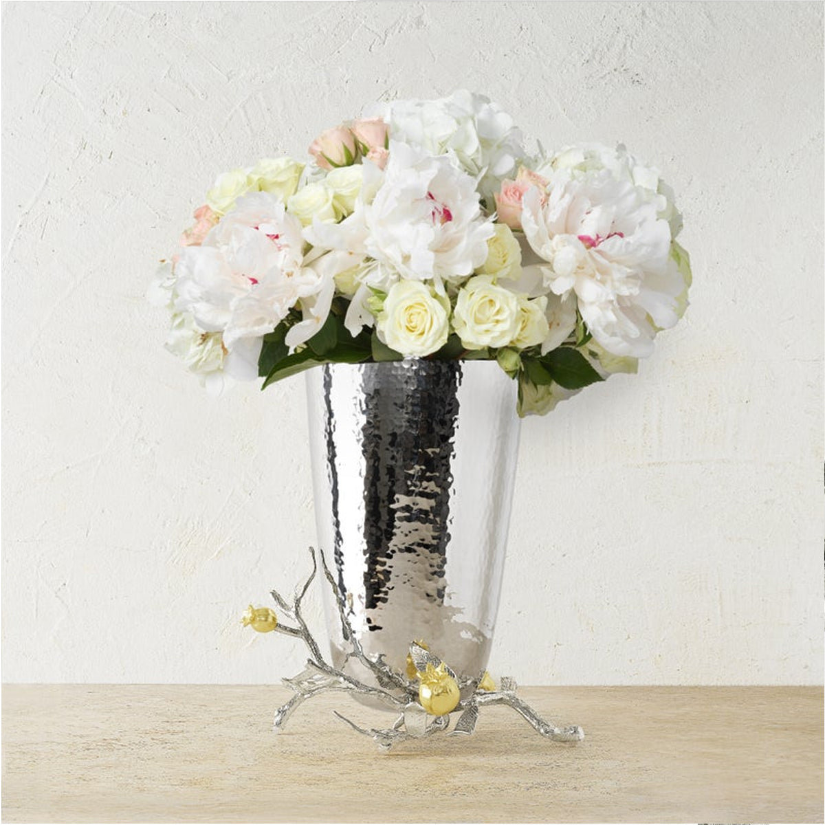 Michael Aram Pomegranate Silver & Gold Vase - Large