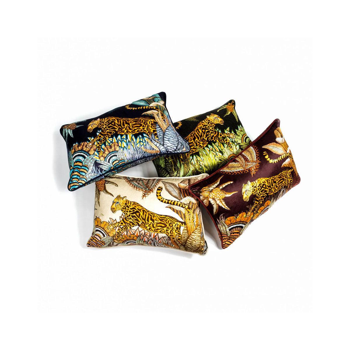 Ardmore Design - Cheetah Kings Forest Velvet Lumbar Pillow