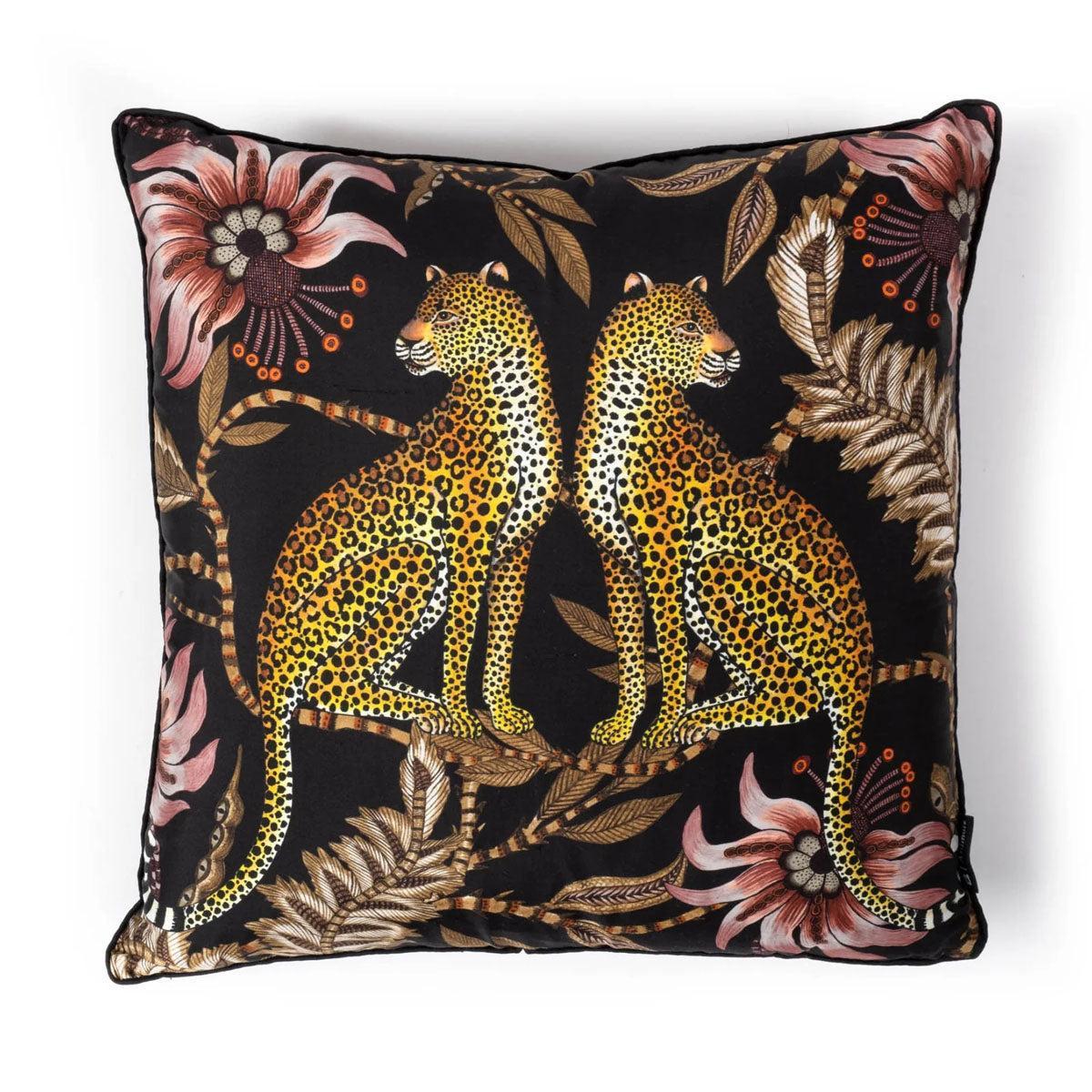 Ardmore Design - Lovebird Leopards Silk Pillow