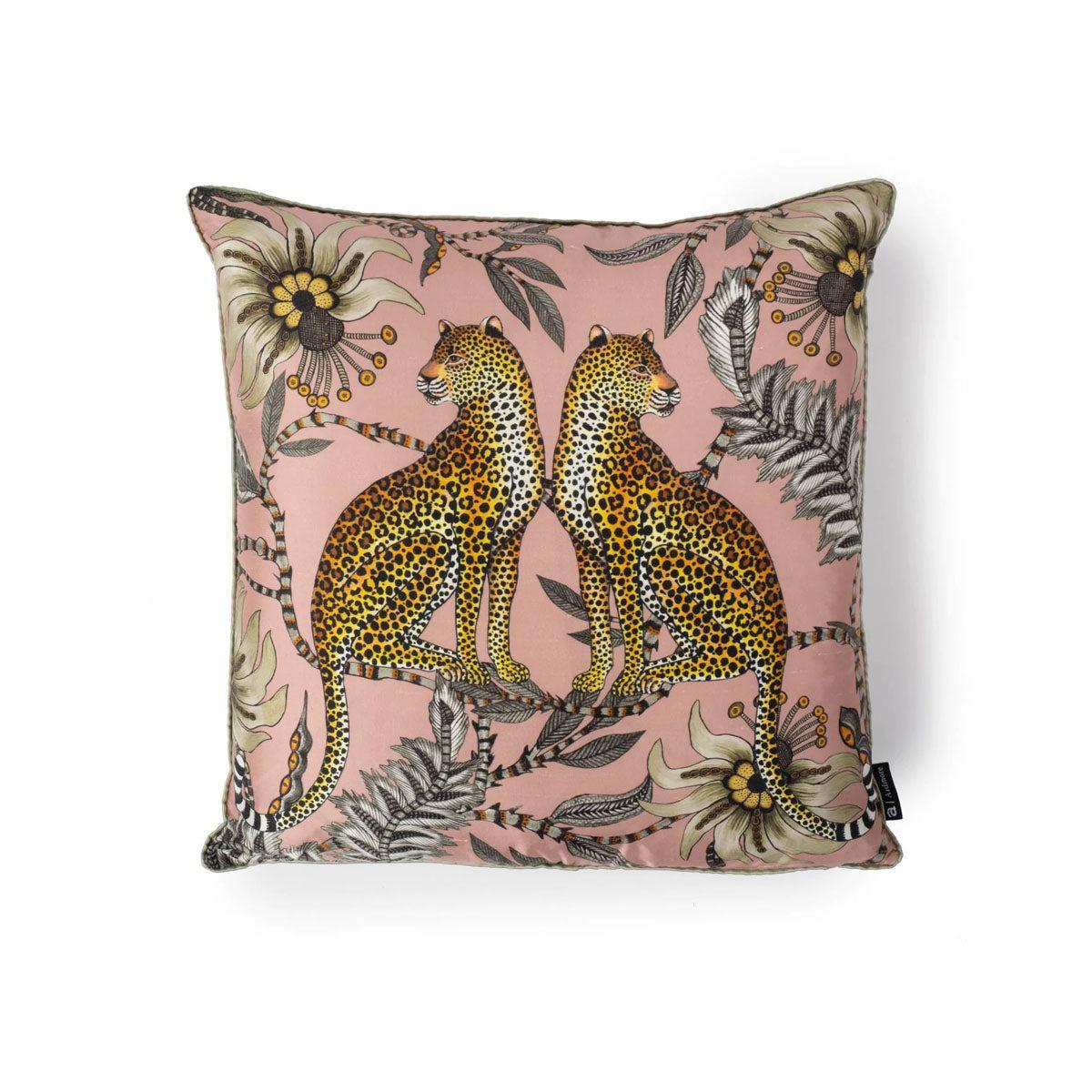 Ardmore Design - Lovebird Leopards Silk Pillow