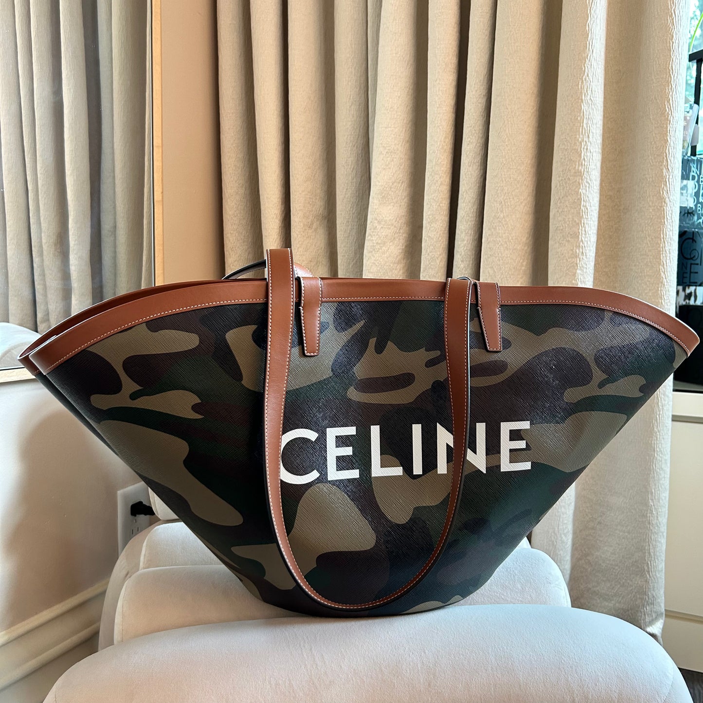 Pre-Loved Celine Large Camouflage Couffin Tote