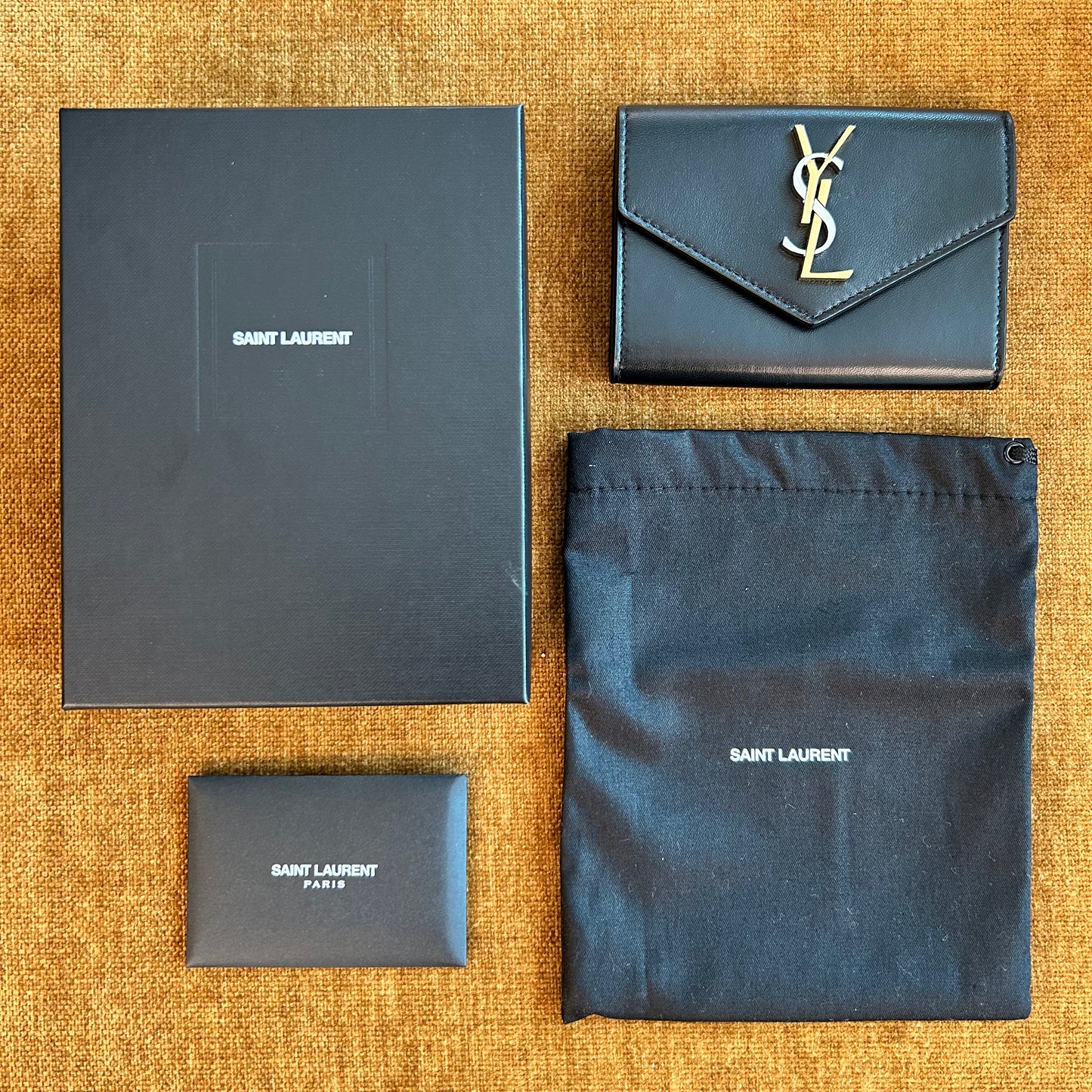 Pre-Loved YSL Cassandre Small Envelope Wallet